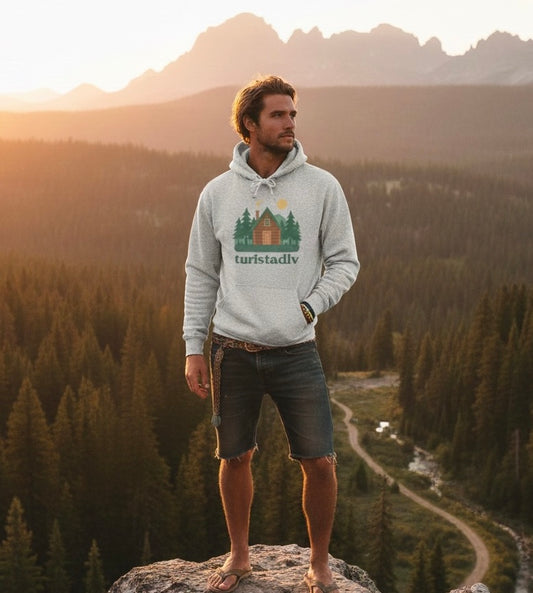 Sudadera con capucha Cabaña en el bosque, sudadera gráfica de Cabaña del bosque, regalo de naturaleza, ropa de exteriores