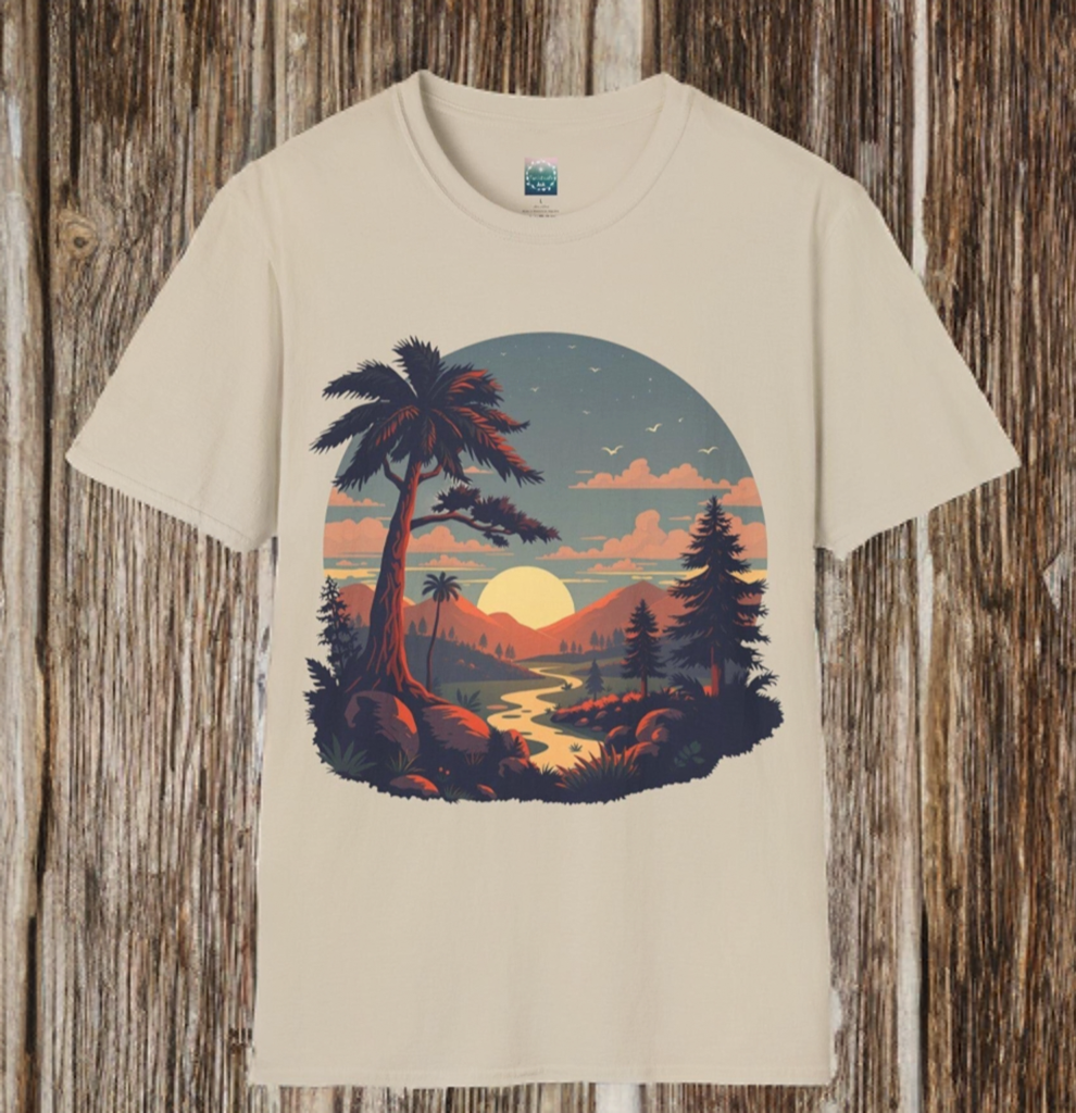 Sunrise shirt, mountain t-shirt, nature t-shirt, forest shirt, camping t-shirt, outdoor shirt, environmental gift