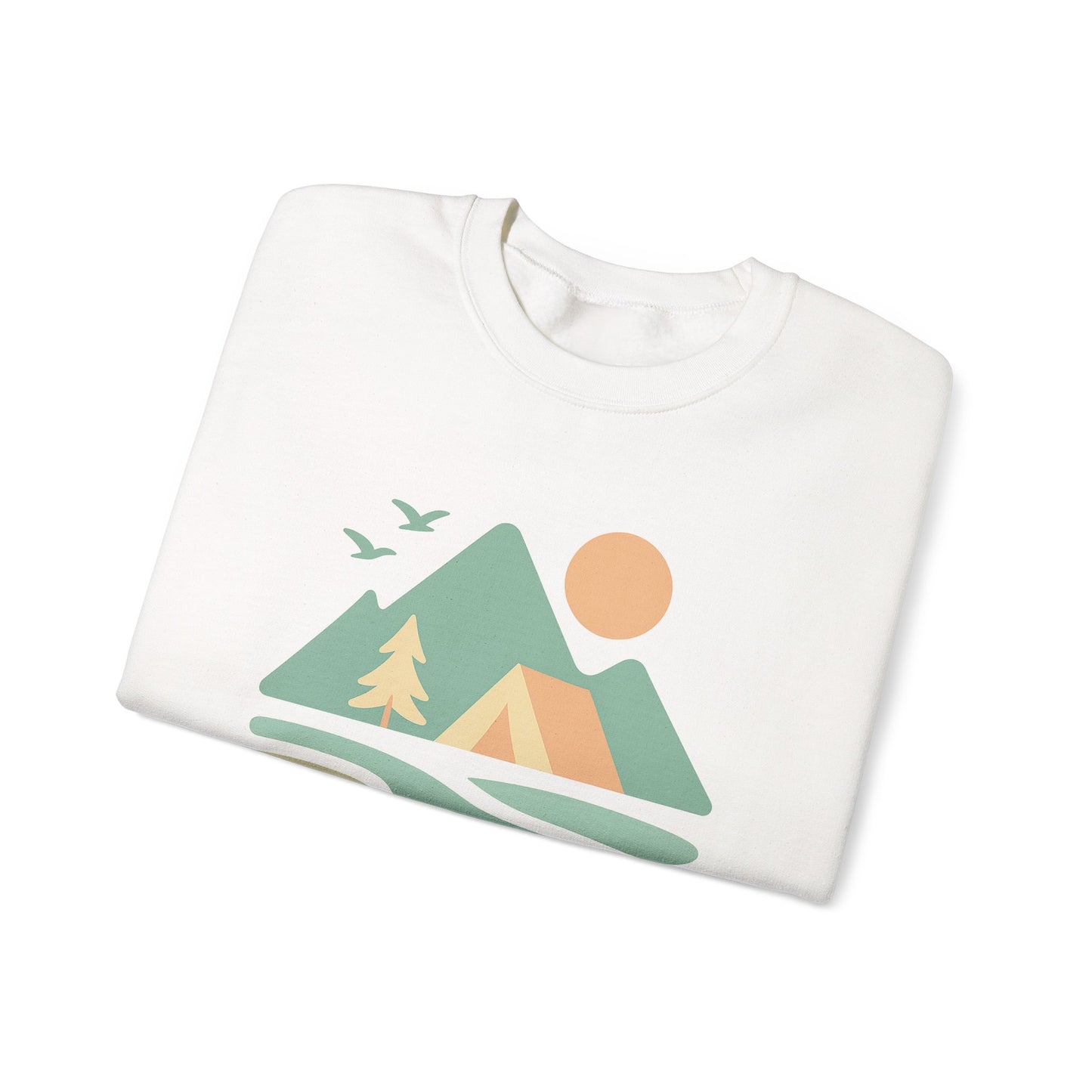 Sudadera unisex de cuello redondo inspirada en la naturaleza, Ambientes acogedores al aire libre, ropa casual, ropa de senderismo, regalo para aventureros