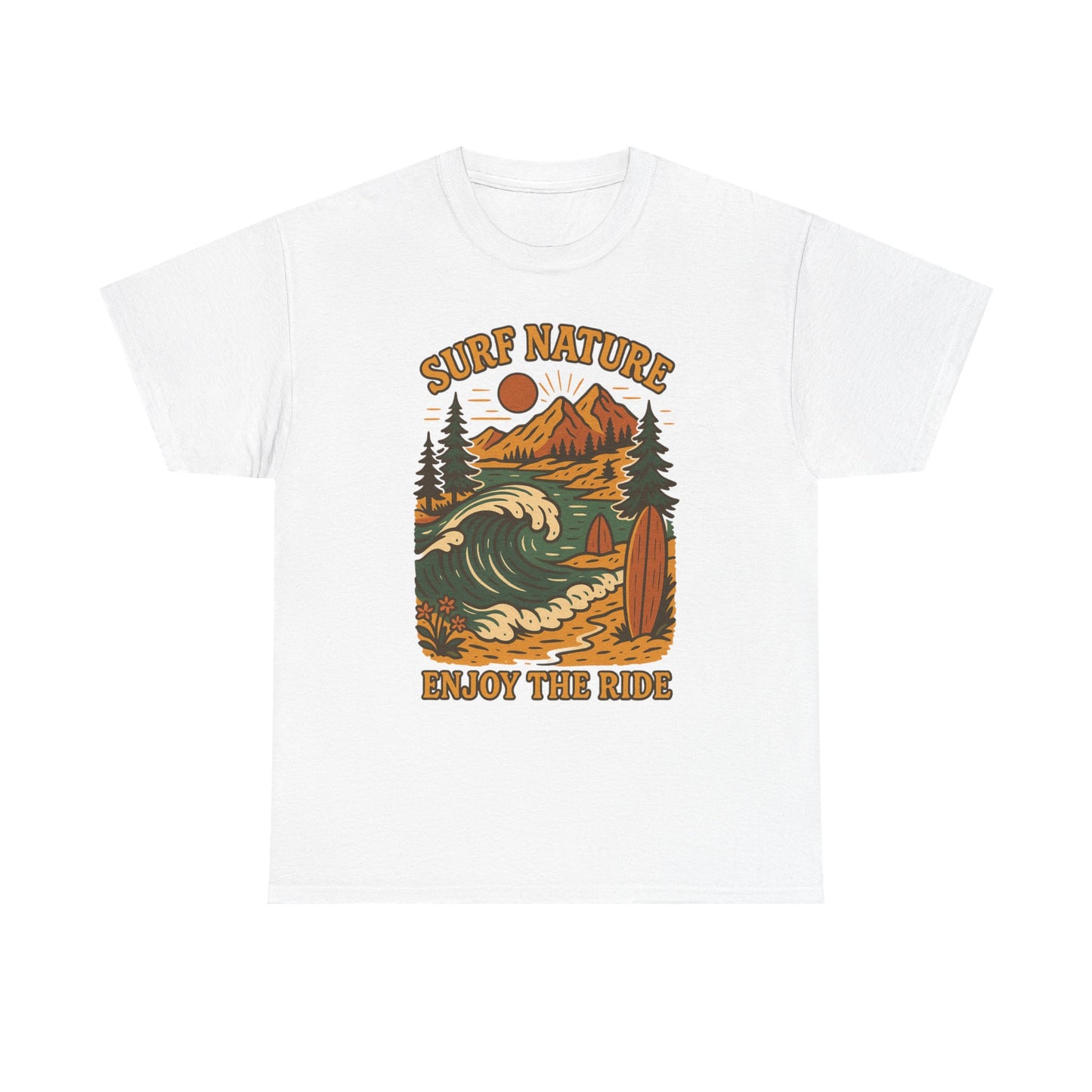 Camiseta naturaleza y surf, Disfruta del paseo, camisa estilo playa, ropa de verano, regalo de surf, camiseta para amantes de la naturaleza