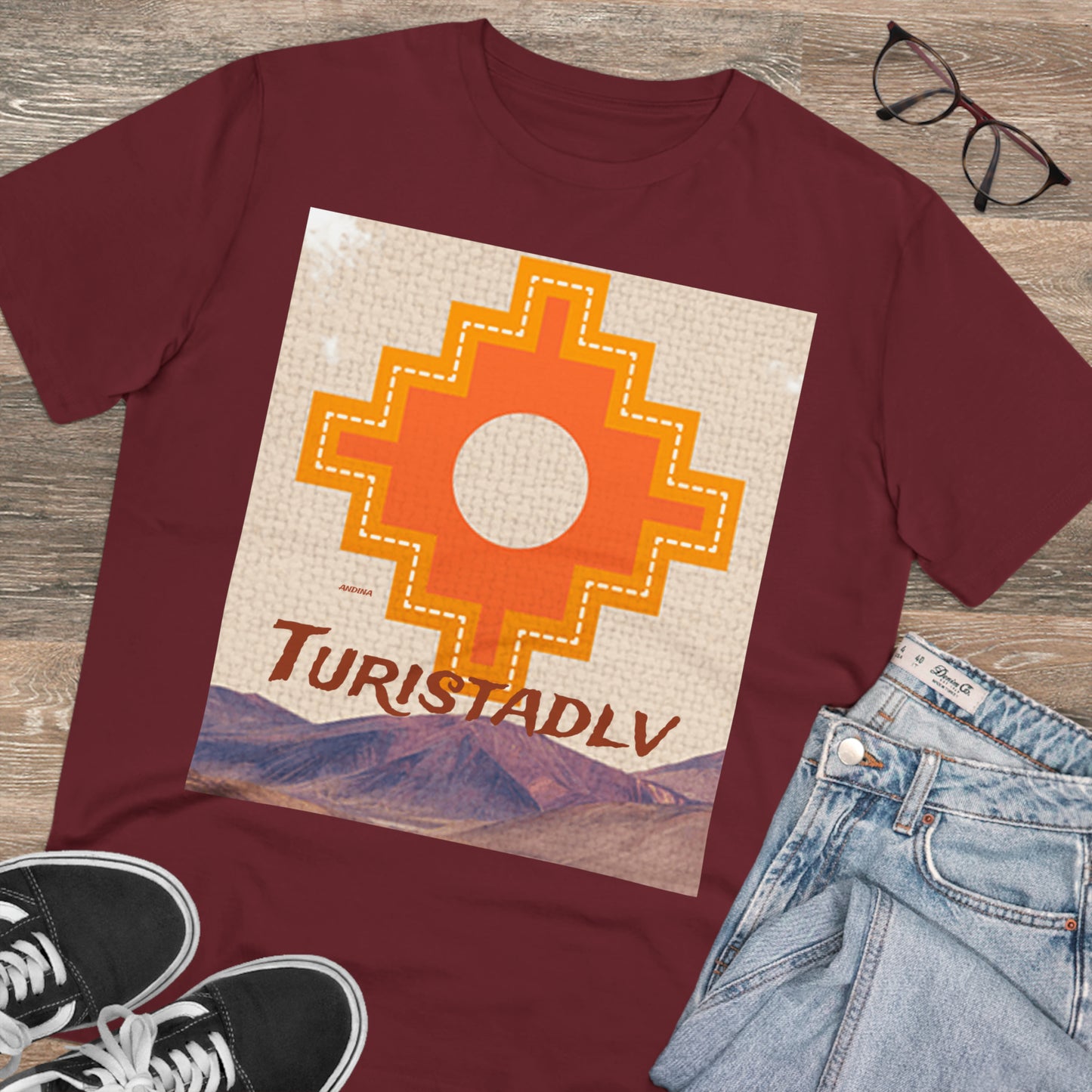 Chacana T-shirt, chacana, Andean cross T-shirt, Chakana, men's T-shirt, Chacana cross, Inca cross, women's T-shirt, traveler, Andes.