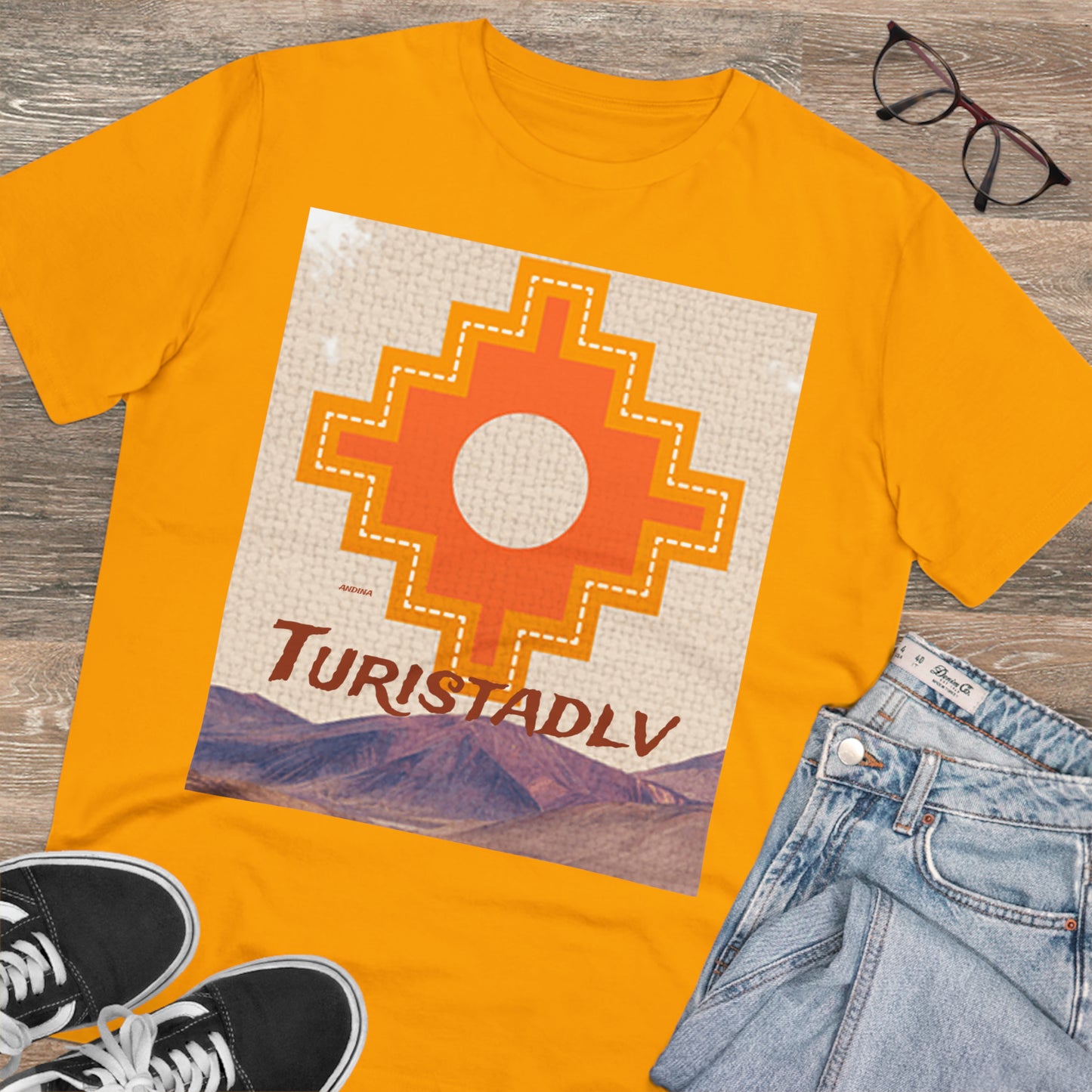 Chacana T-shirt, chacana, Andean cross T-shirt, Chakana, men's T-shirt, Chacana cross, Inca cross, women's T-shirt, traveler, Andes.