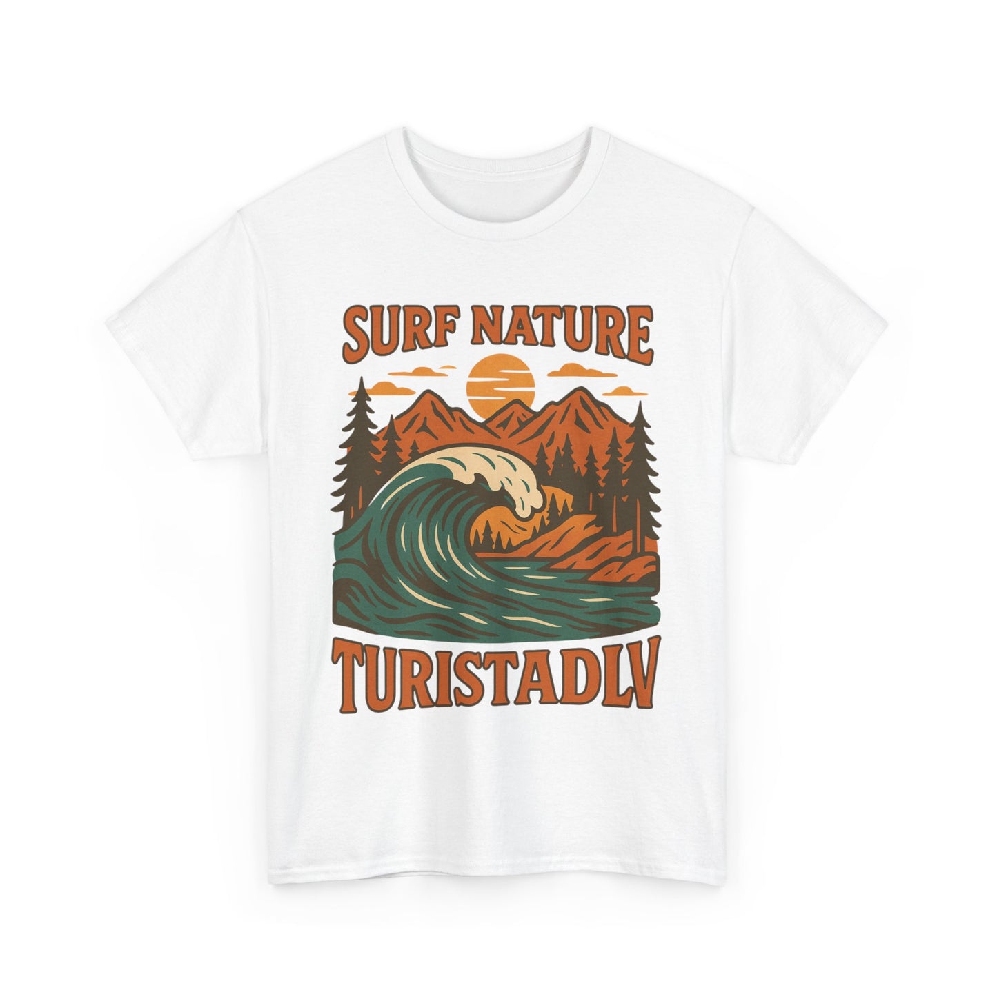 Camiseta de Surf y Naturaleza, camiseta para días de playa, vibraciones de verano, aventuras al aire libre, ecológica, regalo de surfista