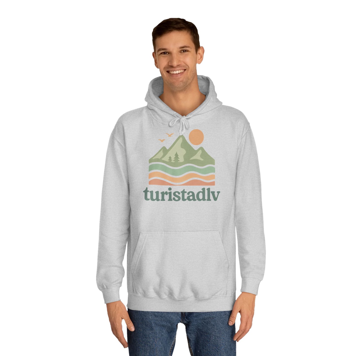 Acogedora sudadera universitaria unisex con diseño natural, aventura al aire libre, regalo de viaje, ropa casual, diseño ecológico, unisex