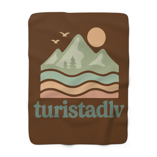 Acogedora manta Sherpa de aventura al aire libre, regalo de camping, decoración del hogar, amantes de la naturaleza, manta acogedora para noches frías