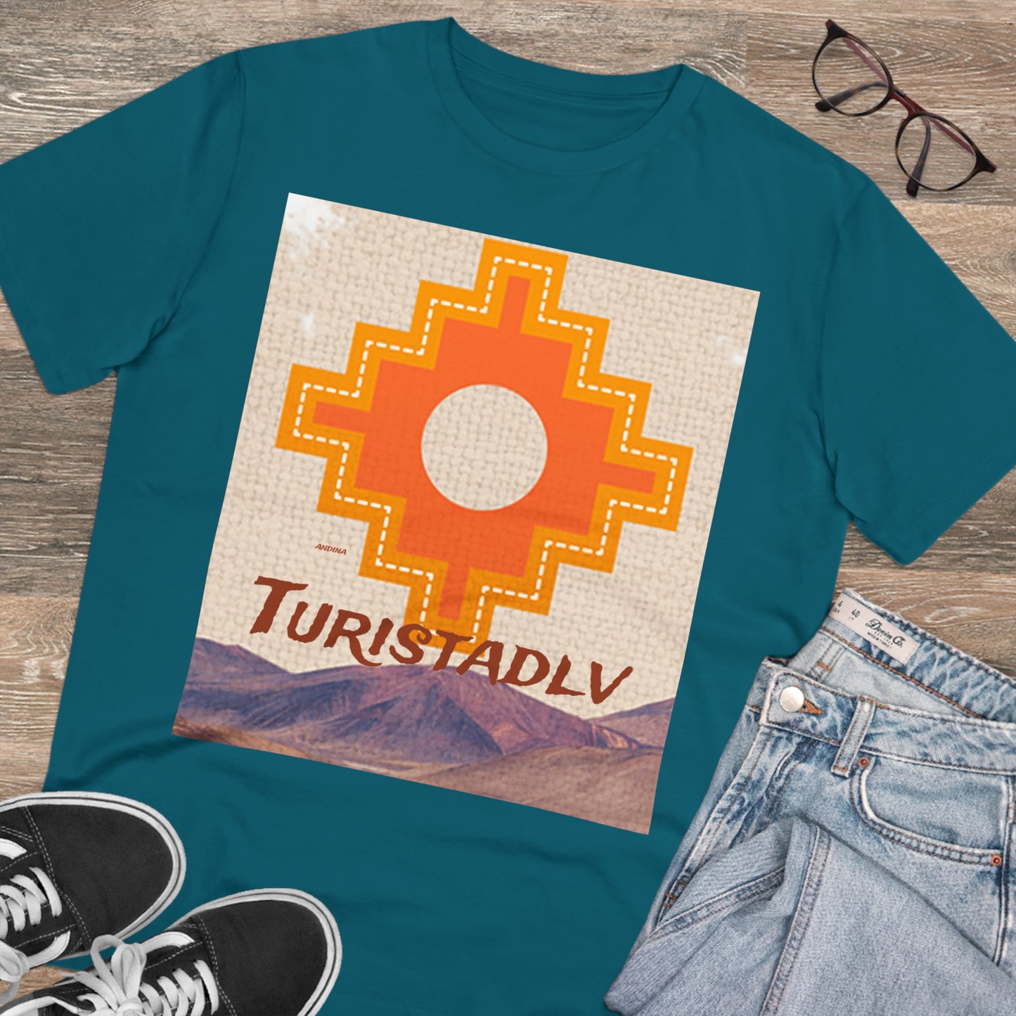 Chacana T-shirt, chacana, Andean cross T-shirt, Chakana, men's T-shirt, Chacana cross, Inca cross, women's T-shirt, traveler, Andes.