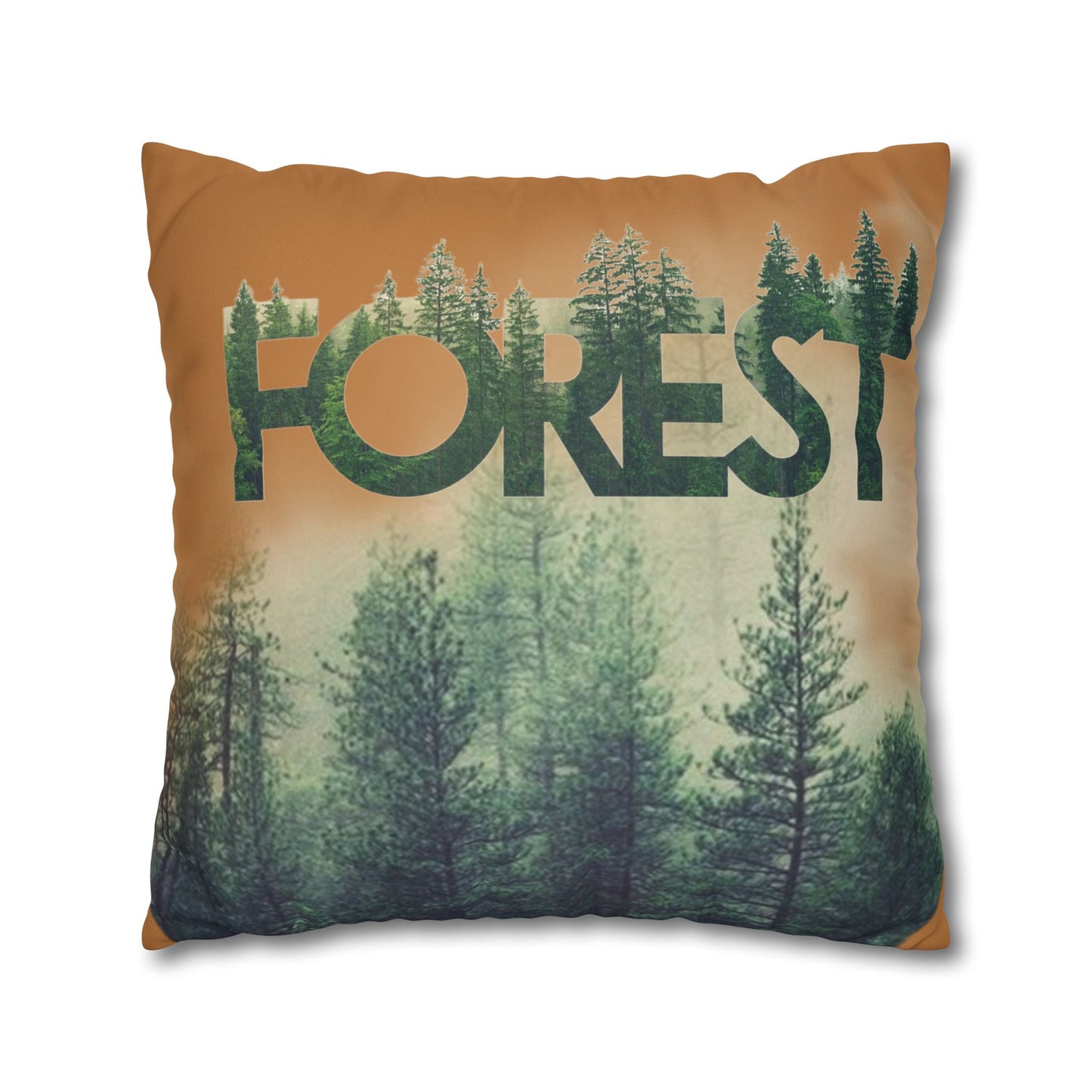 Funda de cojín con temática de bosque, decoración acogedora para el hogar, regalo de amantes de la naturaleza, vibraciones salvajes, camping