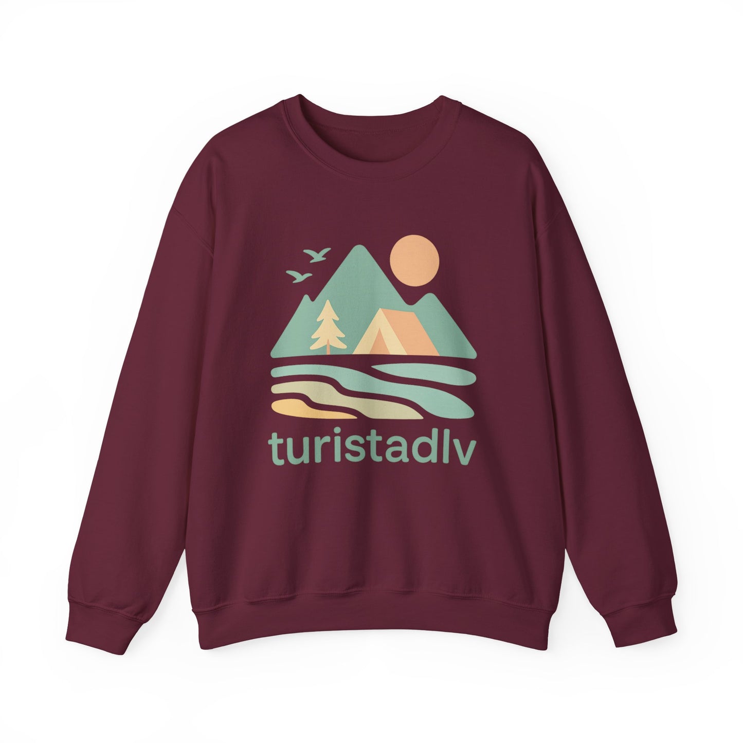 Sudadera unisex de cuello redondo inspirada en la naturaleza, Ambientes acogedores al aire libre, ropa casual, ropa de senderismo, regalo para aventureros