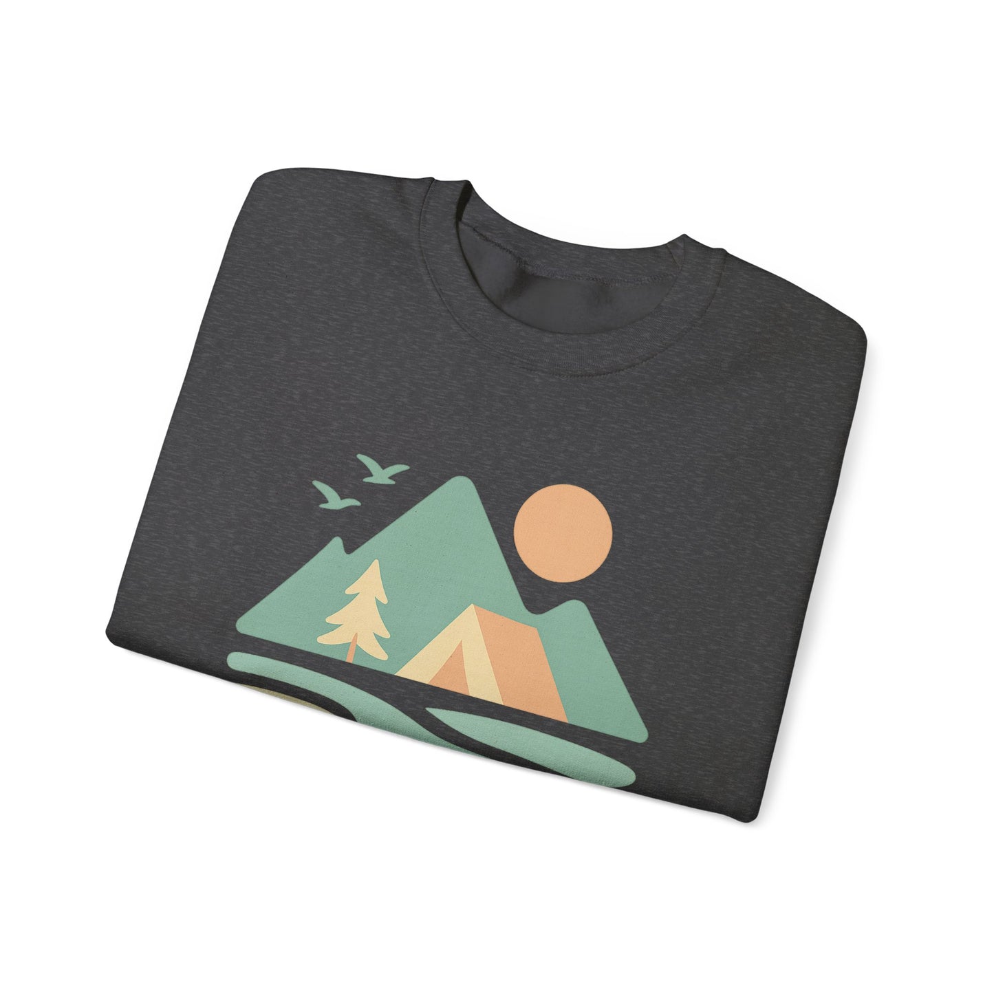 Sudadera unisex de cuello redondo inspirada en la naturaleza, Ambientes acogedores al aire libre, ropa casual, ropa de senderismo, regalo para aventureros