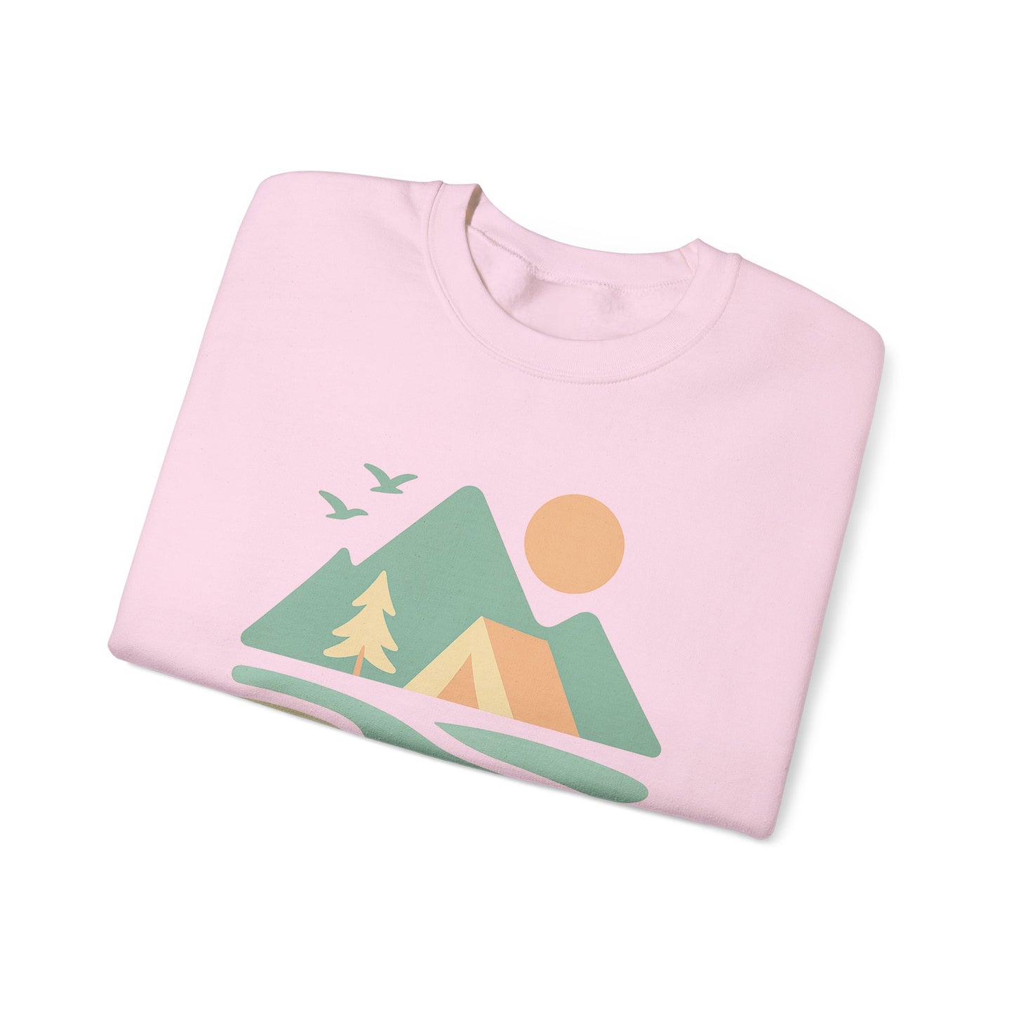 Sudadera unisex de cuello redondo inspirada en la naturaleza, Ambientes acogedores al aire libre, ropa casual, ropa de senderismo, regalo para aventureros