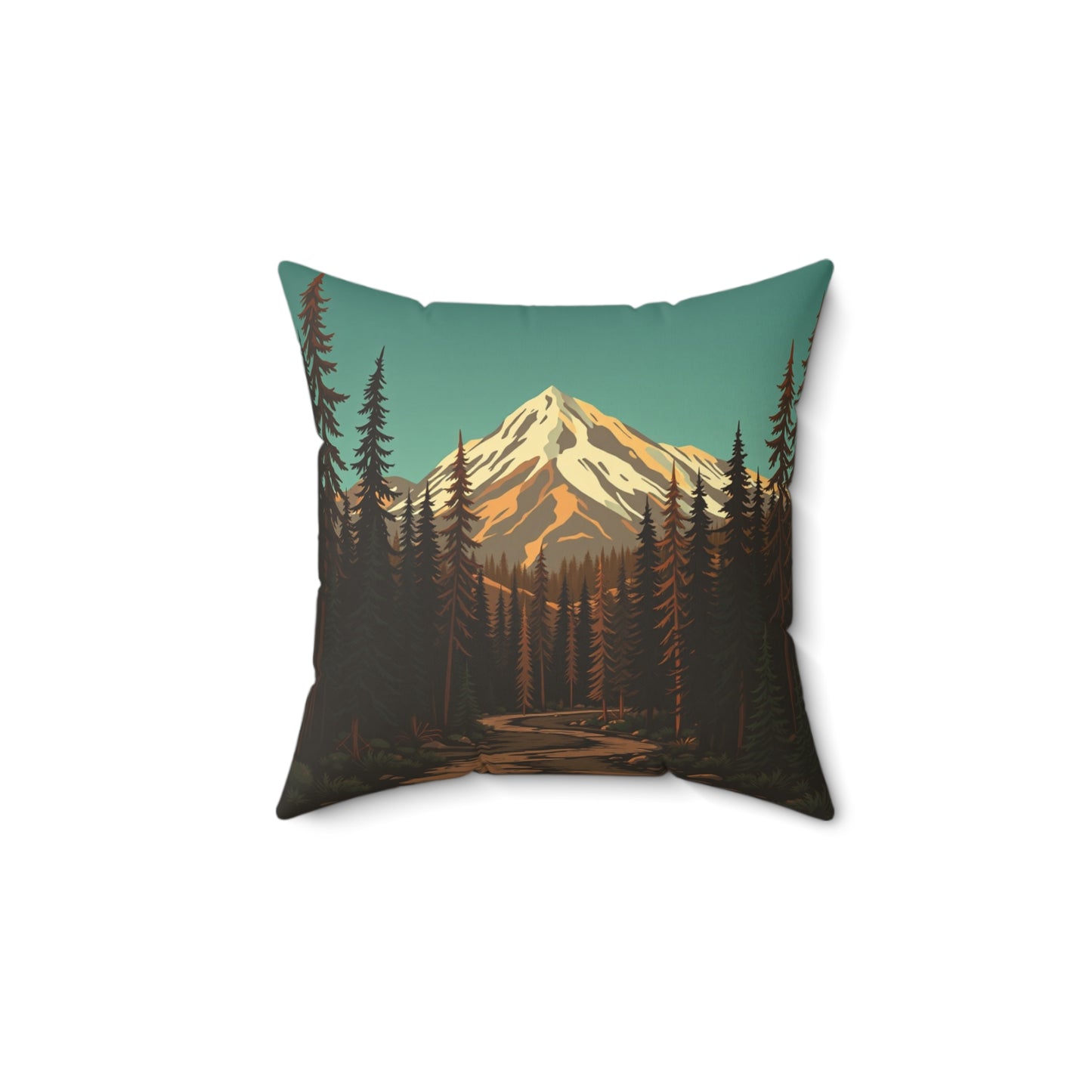 Almohada de escape de montaña, decoración de la naturaleza, regalo para entusiastas del aire libre, acentos rústicos para el hogar, accesorios de cabaña, dormitorio acogedor.