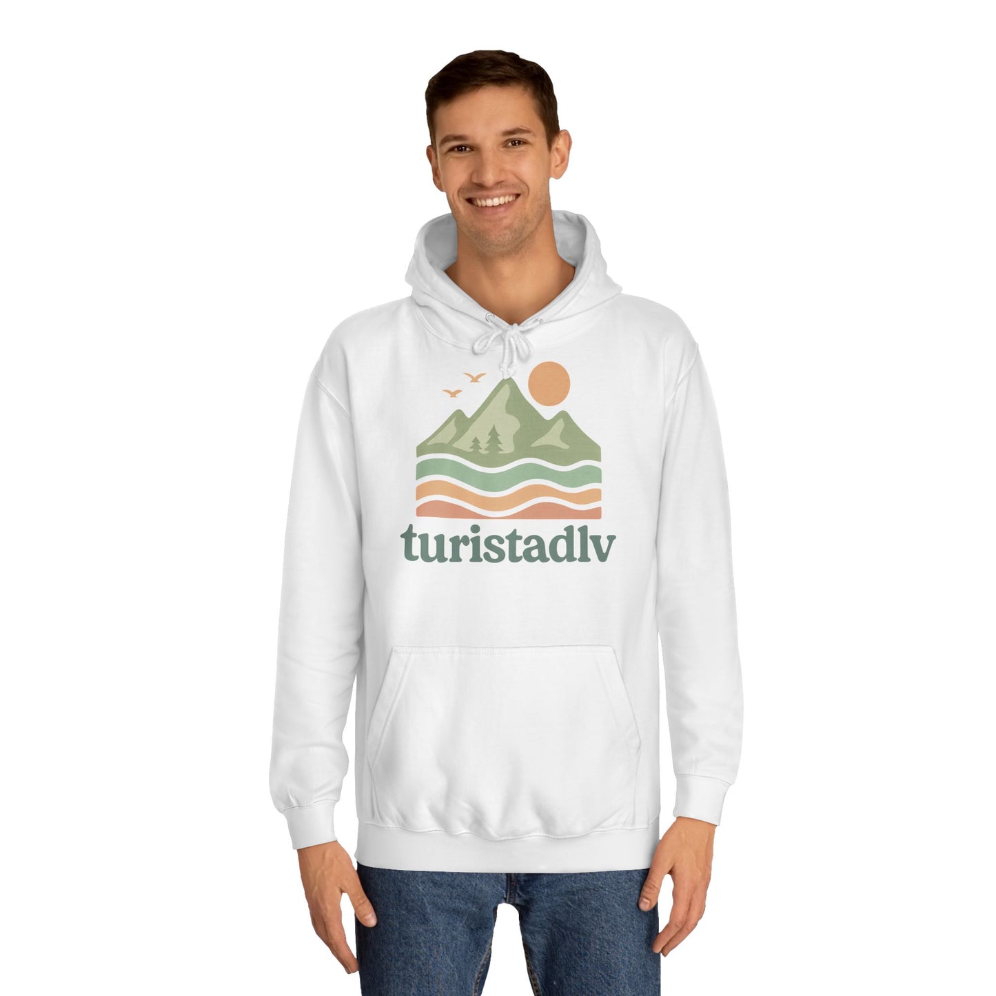 Acogedora sudadera universitaria unisex con diseño natural, aventura al aire libre, regalo de viaje, ropa casual, diseño ecológico, unisex