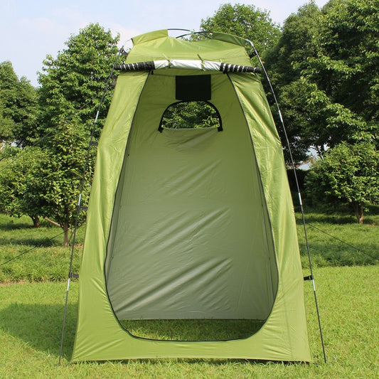 Shower, toilet, tent