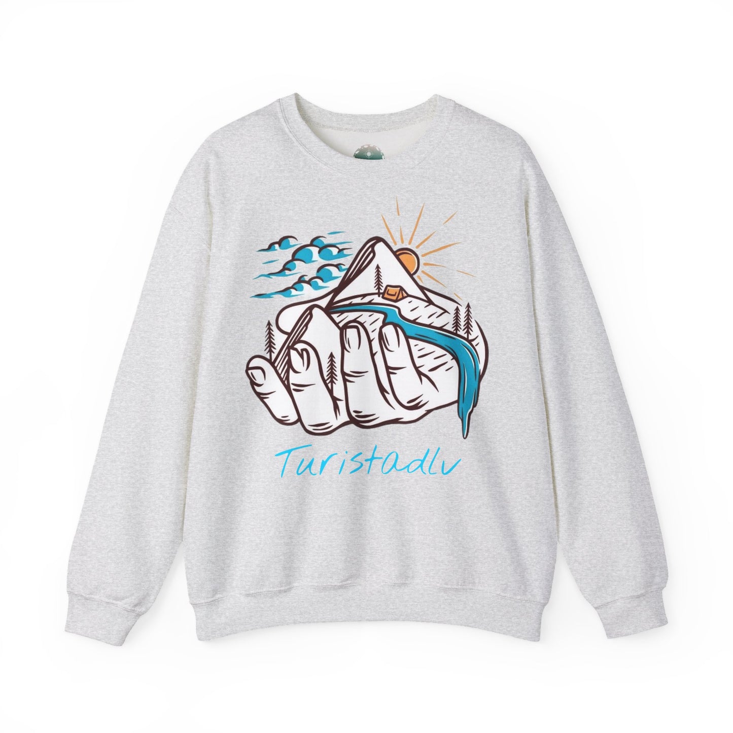 Sudadera Mountain Vibes - Acogedor cuello redondo unisex con diseño natural, ideal para amantes del aire libre, regalos para aventureros, casual. Regalo viajero.