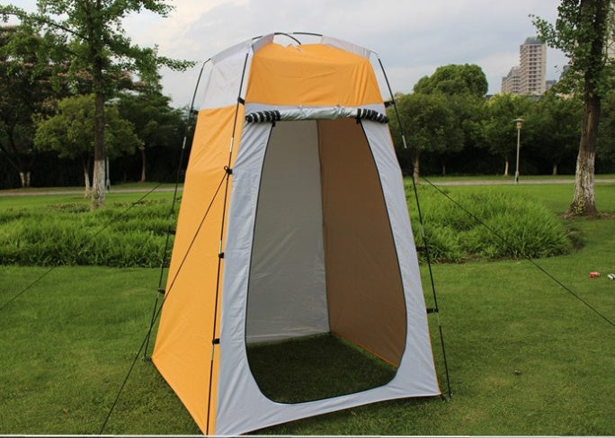Shower, toilet, tent