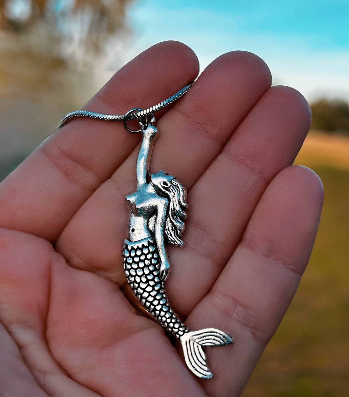 Mermaid necklace, mermaid pendant, mermaid jewelry, little mermaid necklace, summer necklace, sea necklace, summer necklace, surfing, Muse of the sea