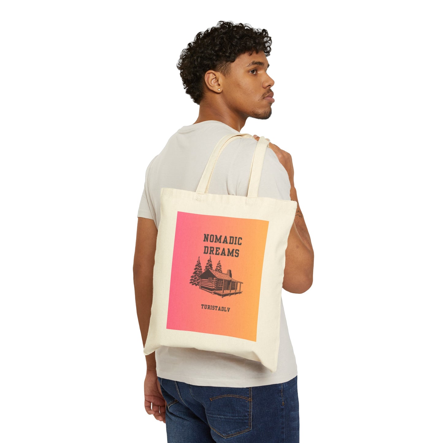 Traveler's tote bag, travel bag, inspirational bag, travel gift, excursion, nomad bag, woodland bag, new home gift.
