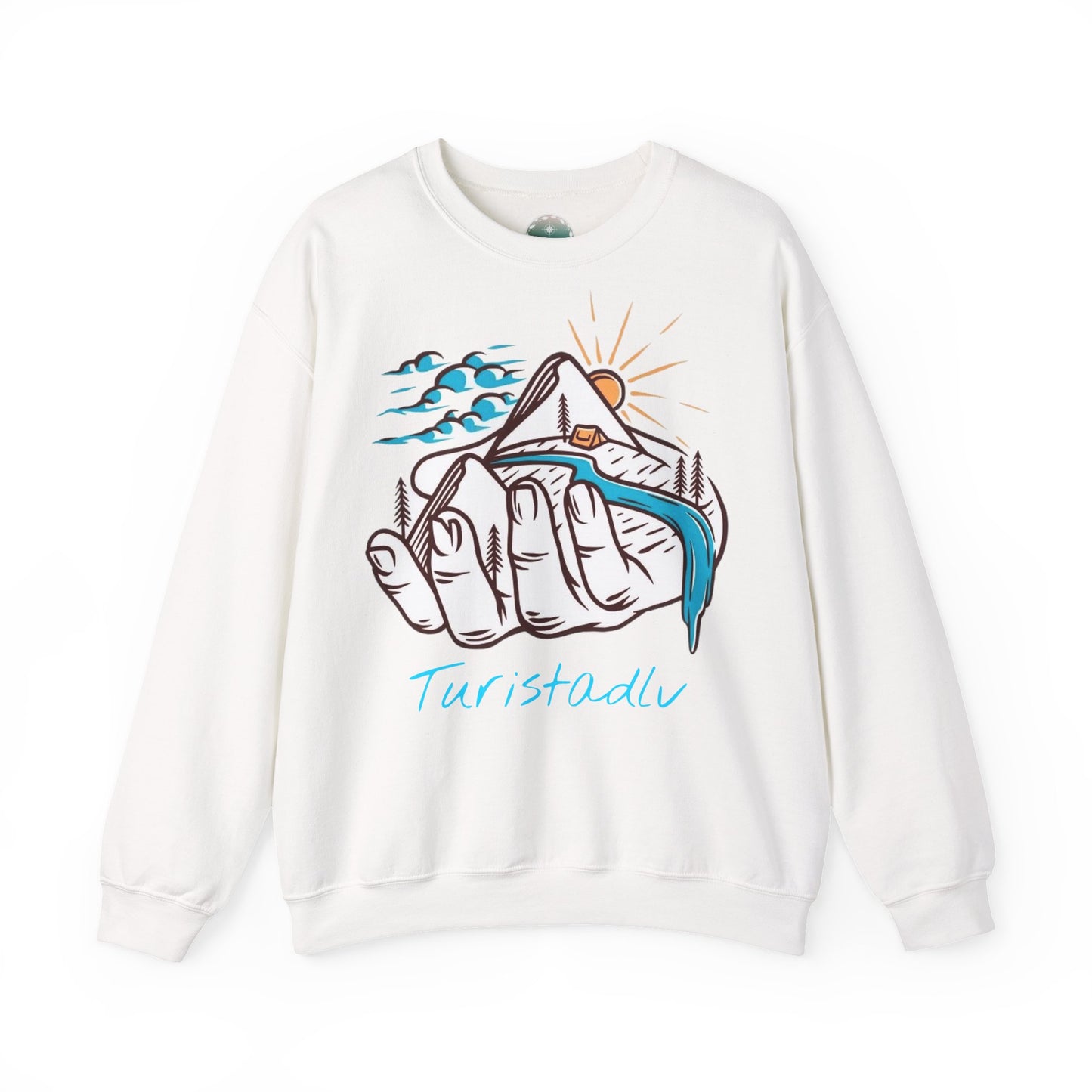 Sudadera Mountain Vibes - Acogedor cuello redondo unisex con diseño natural, ideal para amantes del aire libre, regalos para aventureros, casual. Regalo viajero.