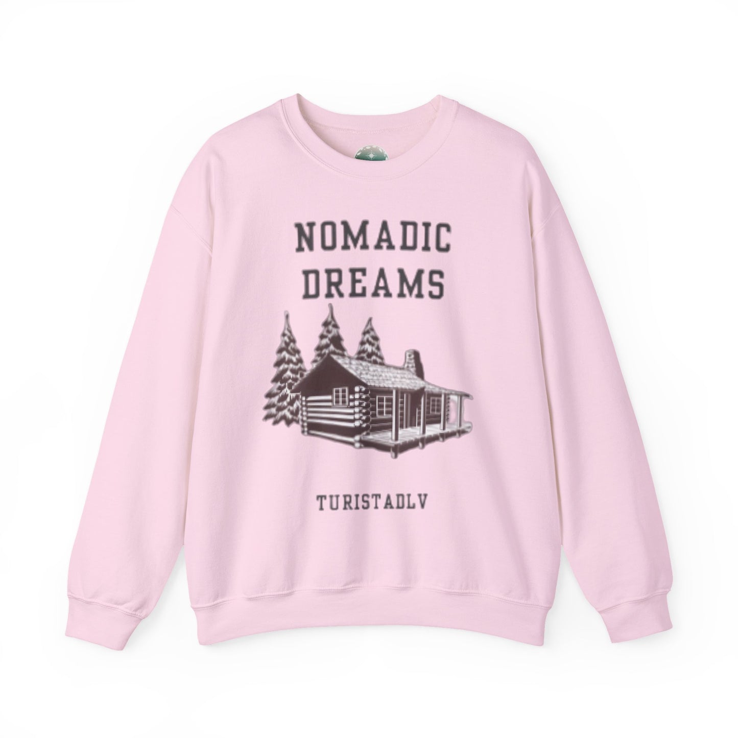 Sudadera acogedora sueños nómadas, suéter de cuello redondo unisex, perfecto para entusiastas del aire libre, regalo para viajeros, estilo casual para todas las estaciones.