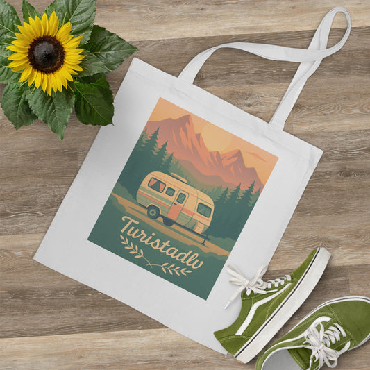 Bolsa de camping retro, perfecta para aventureros, tote bag, compras ecológicas, días de playa, regalo para amantes de la naturaleza, al aire libre