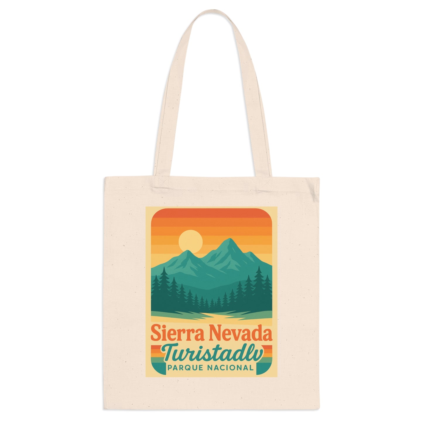 Bolsa de mano del Parque Nacional Sierra Nevada, bolsa de mano, tote bag, regalo para amantes de la naturaleza, bolsa de compras reutilizable.