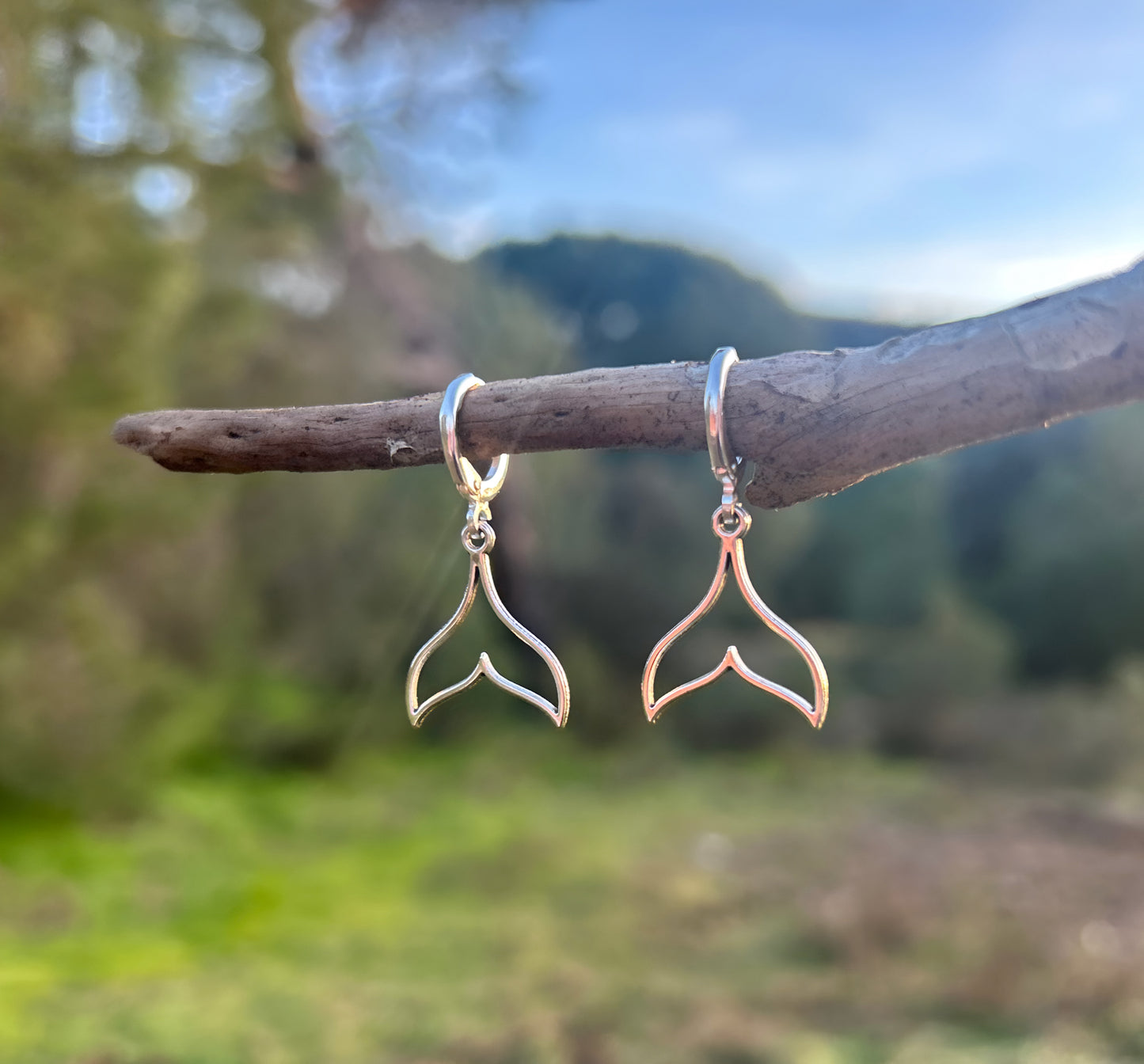 Oceanic Earrings, Mermaid Tail Earrings, Steel Earrings, Handmade Jewelry, Designer Earrings, Fashion Accessories"