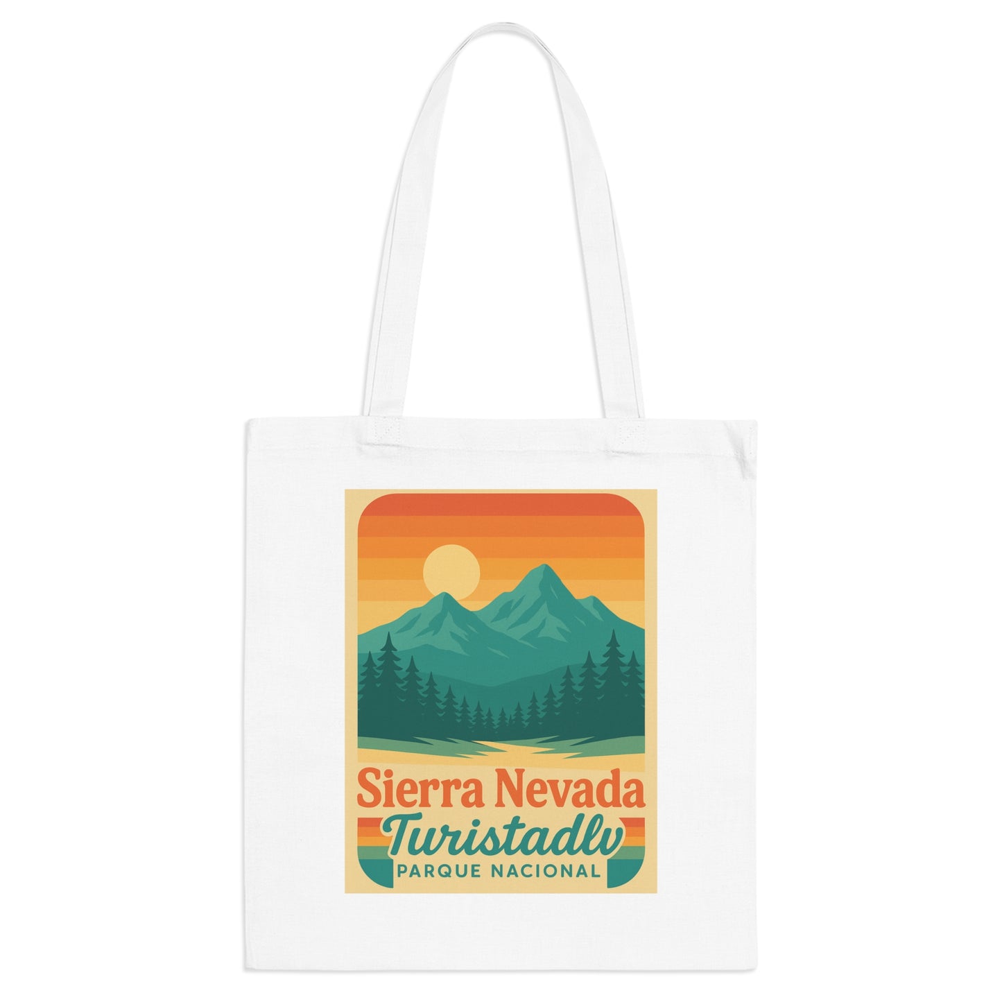 Bolsa de mano del Parque Nacional Sierra Nevada, bolsa de mano, tote bag, regalo para amantes de la naturaleza, bolsa de compras reutilizable.