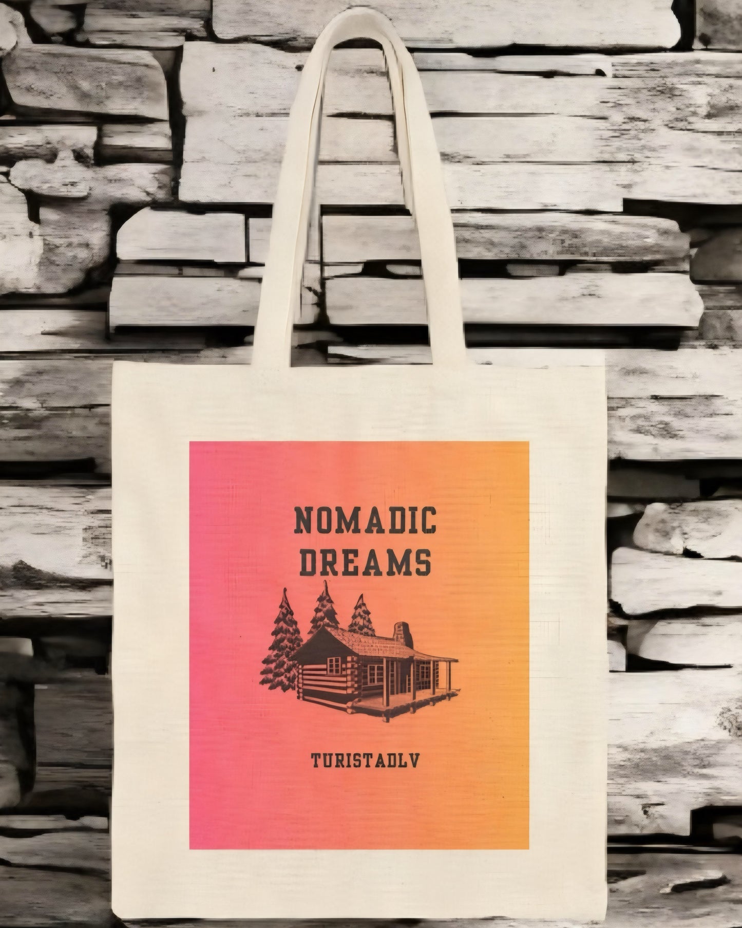 Traveler's tote bag, travel bag, inspirational bag, travel gift, excursion, nomad bag, woodland bag, new home gift.