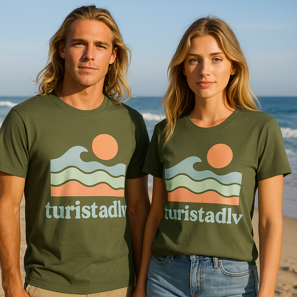 Camiseta Beach Vibes, Camiseta casual de verano, regalo perfecto para los amantes del océano, ropa de vacaciones, camiseta gráfica de olas