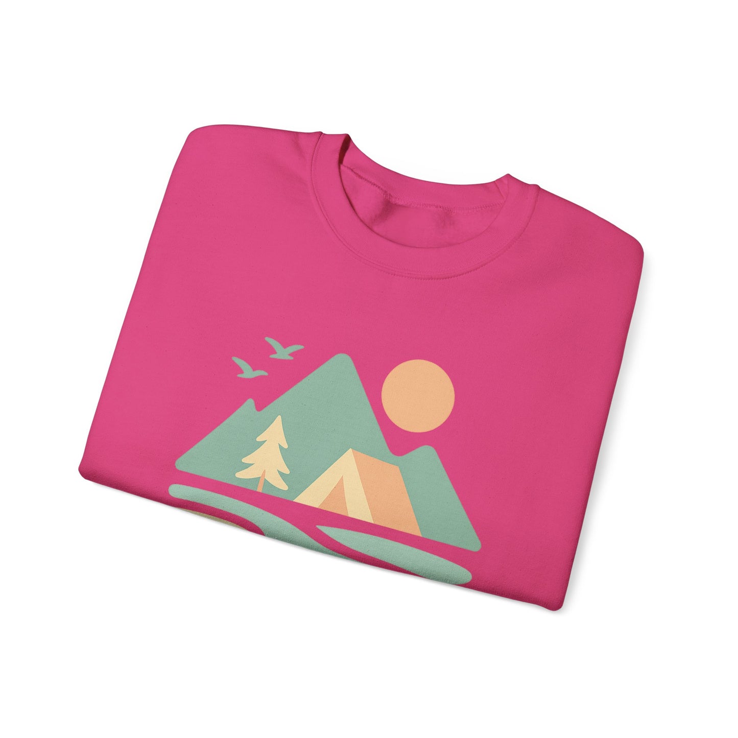 Sudadera unisex de cuello redondo inspirada en la naturaleza, Ambientes acogedores al aire libre, ropa casual, ropa de senderismo, regalo para aventureros