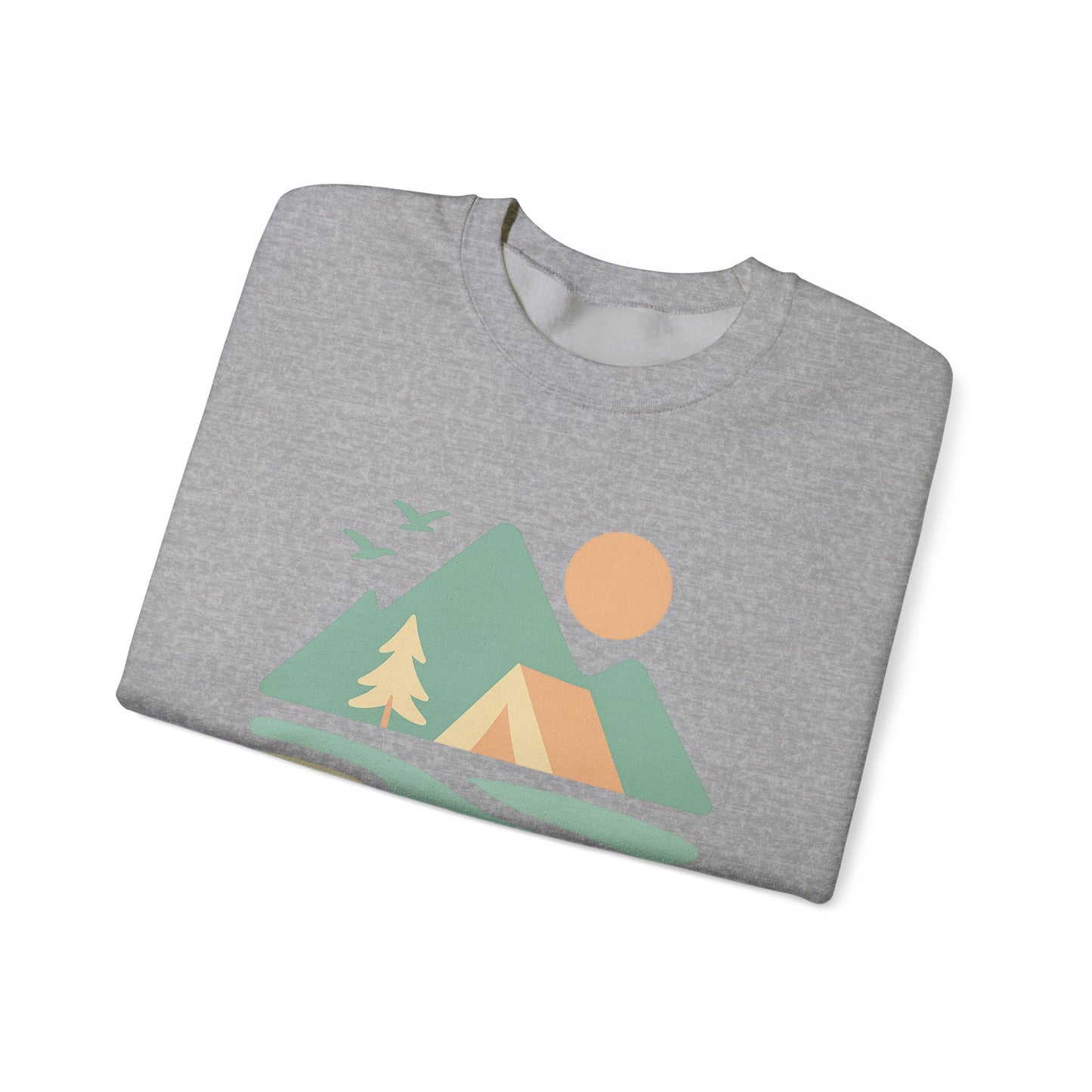 Sudadera unisex de cuello redondo inspirada en la naturaleza, Ambientes acogedores al aire libre, ropa casual, ropa de senderismo, regalo para aventureros