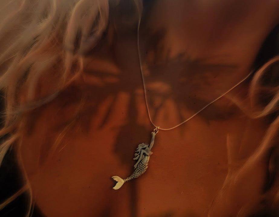 Mermaid necklace, mermaid pendant, mermaid jewelry, little mermaid necklace, summer necklace, sea necklace, summer necklace, surfing, Muse of the sea