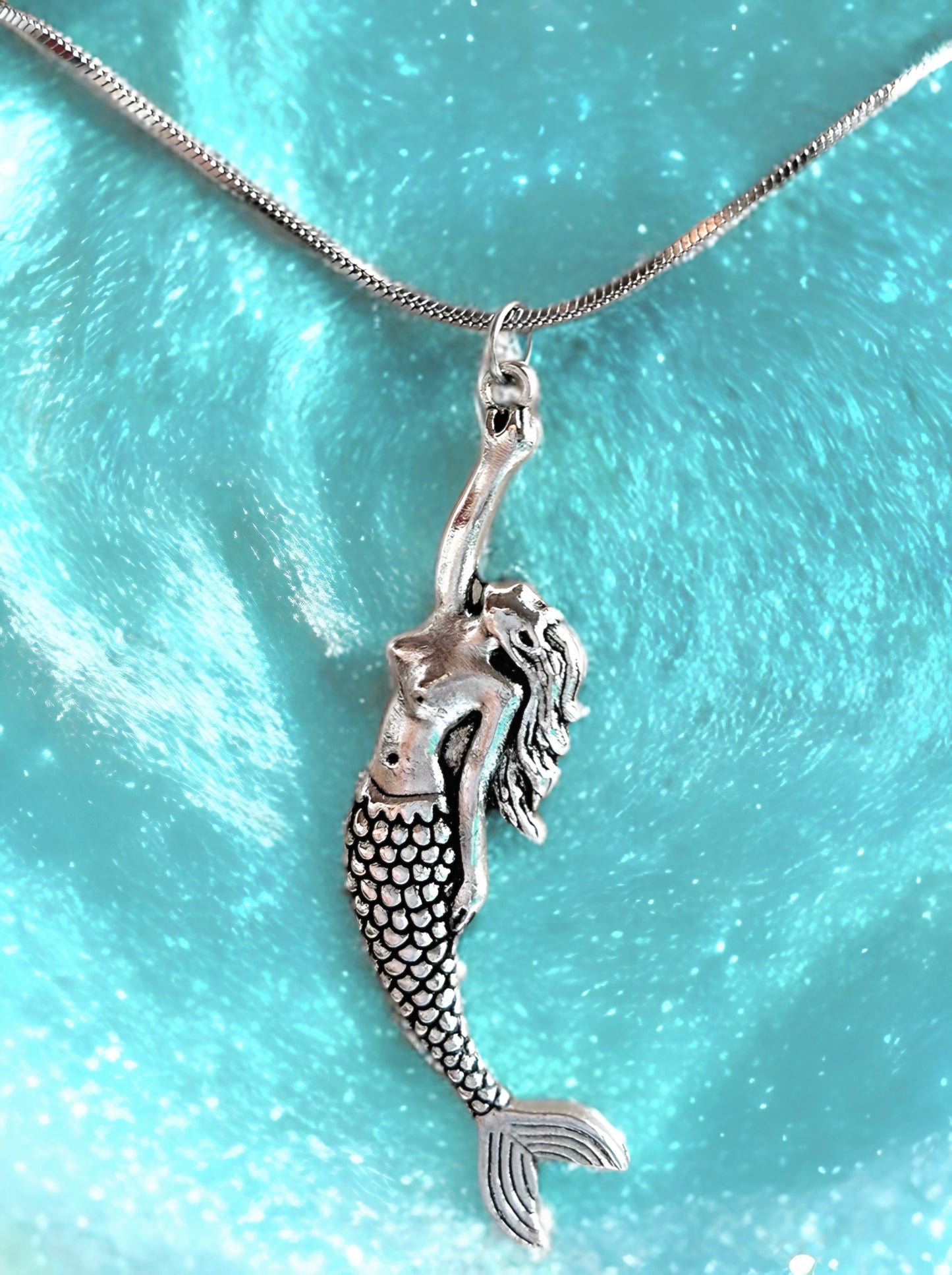 Mermaid necklace, mermaid pendant, mermaid jewelry, little mermaid necklace, summer necklace, sea necklace, summer necklace, surfing, Muse of the sea