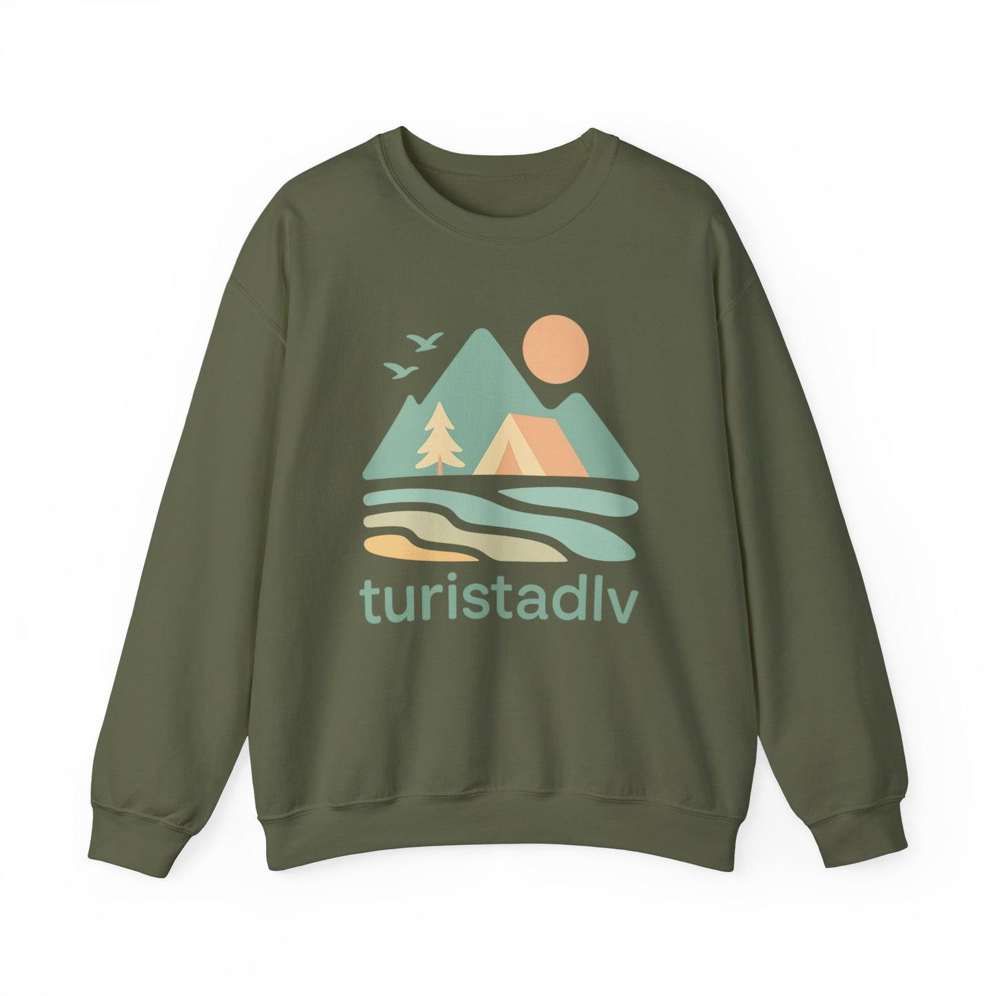 Sudadera unisex de cuello redondo inspirada en la naturaleza, Ambientes acogedores al aire libre, ropa casual, ropa de senderismo, regalo para aventureros