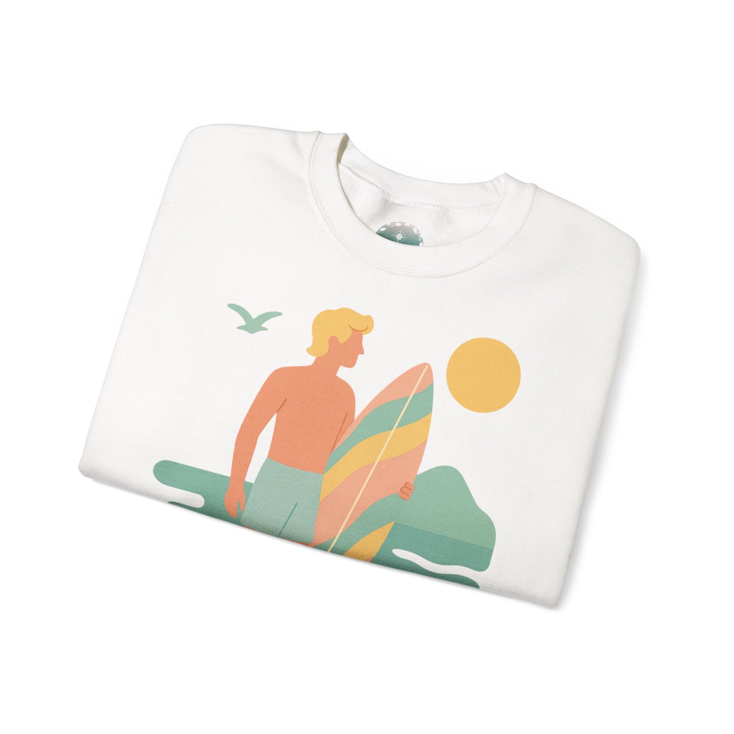 Sudadera de surf, suéter con diseño de tabla de surf perfecta para días de verano, amantes de la playa, viajes, relajación, ropa unisex