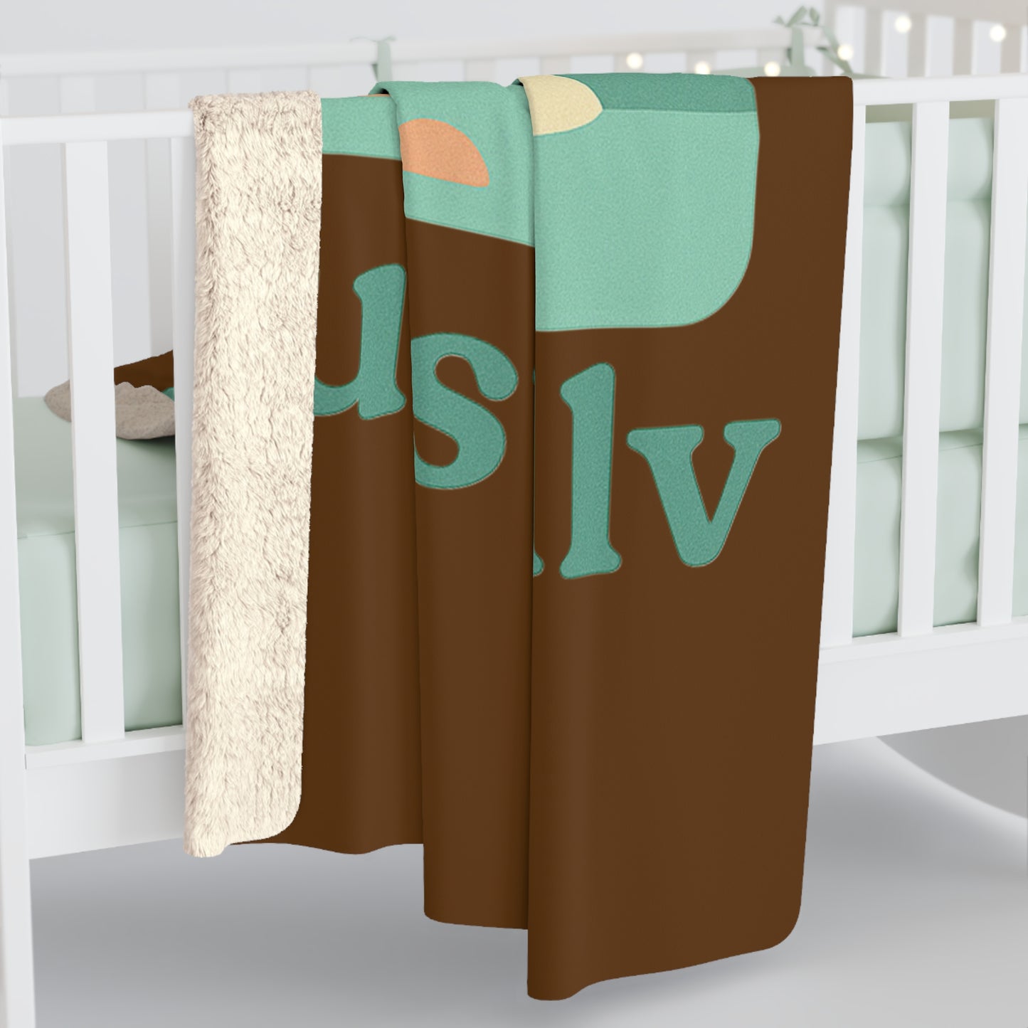 Manta Sherpa de paisaje de cascada, Diseño de naturaleza retro, manta de camping, regalo de montaña