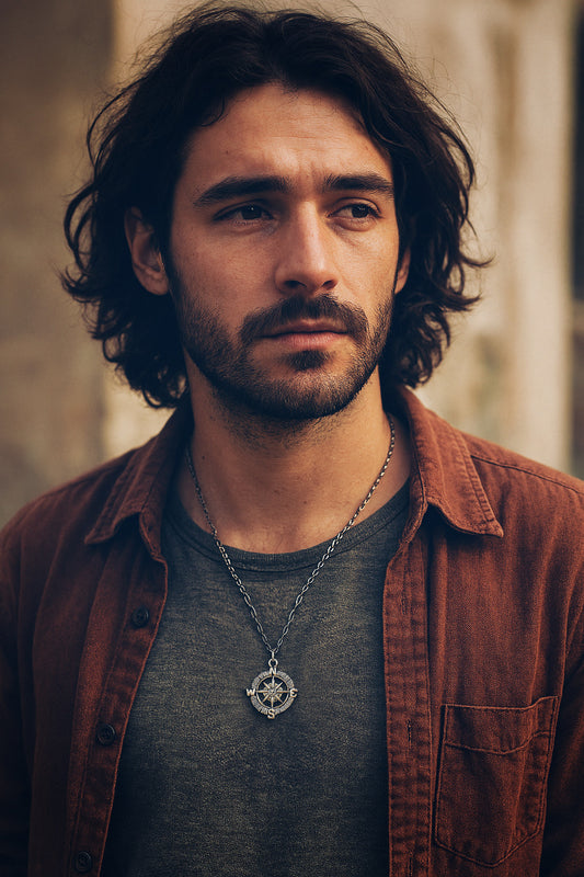 Collar de brújula, collar de espíritu aventurero, collar nómada, colgante de brújula, collar de viajero, colgante viajero, viaje.