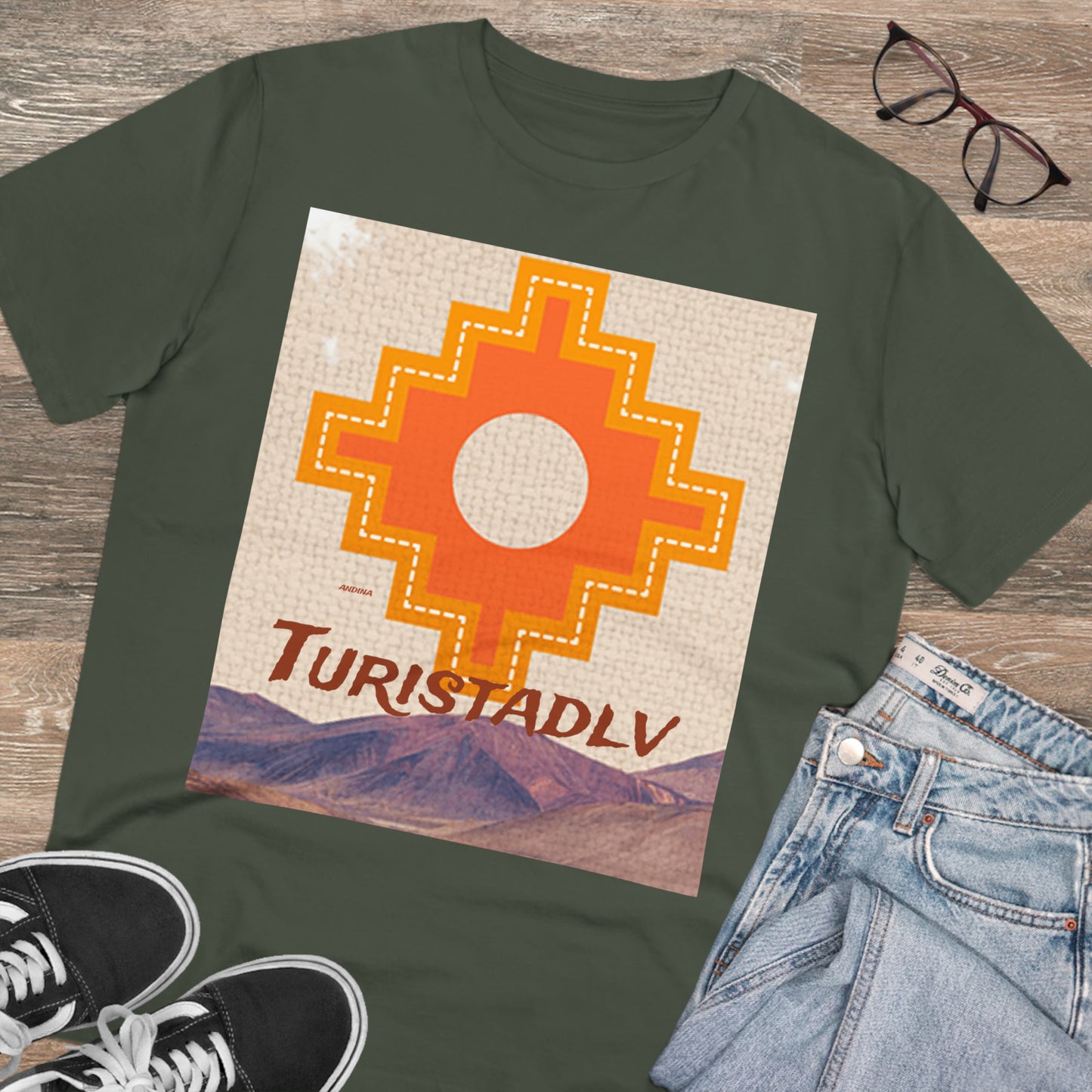 Chacana T-shirt, chacana, Andean cross T-shirt, Chakana, men's T-shirt, Chacana cross, Inca cross, women's T-shirt, traveler, Andes.