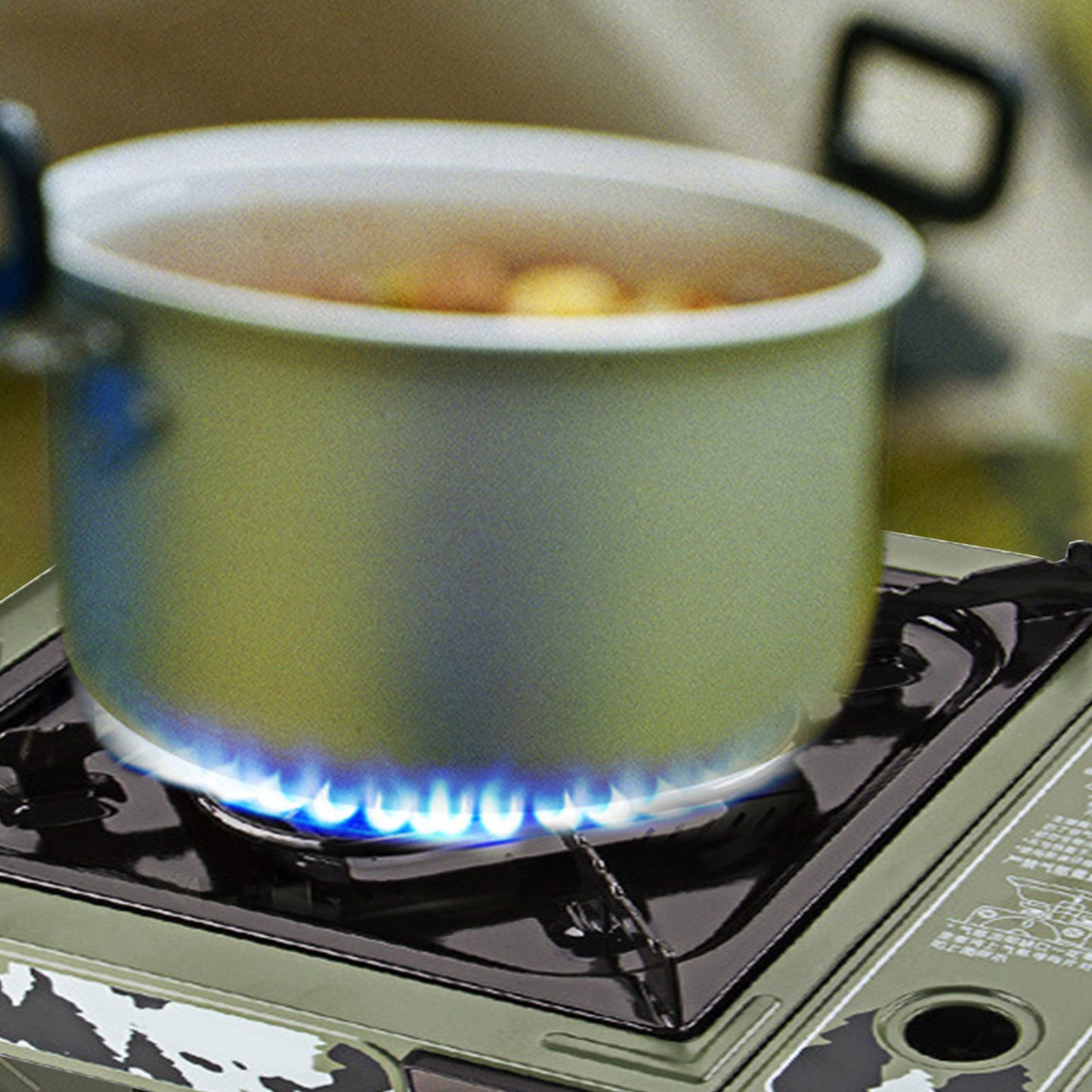 Portable Gas Stove with Map, Hot Pot, Waska Fuel Tank, BBQ, Outdoor Camping Stove.