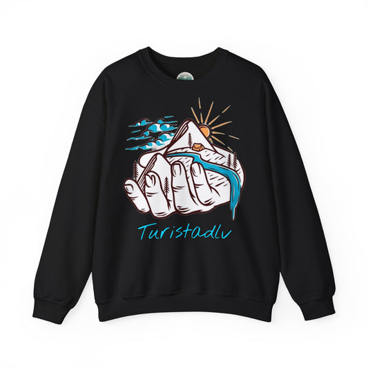 Sudadera Mountain Vibes - Acogedor cuello redondo unisex con diseño natural, ideal para amantes del aire libre, regalos para aventureros, casual. Regalo viajero.