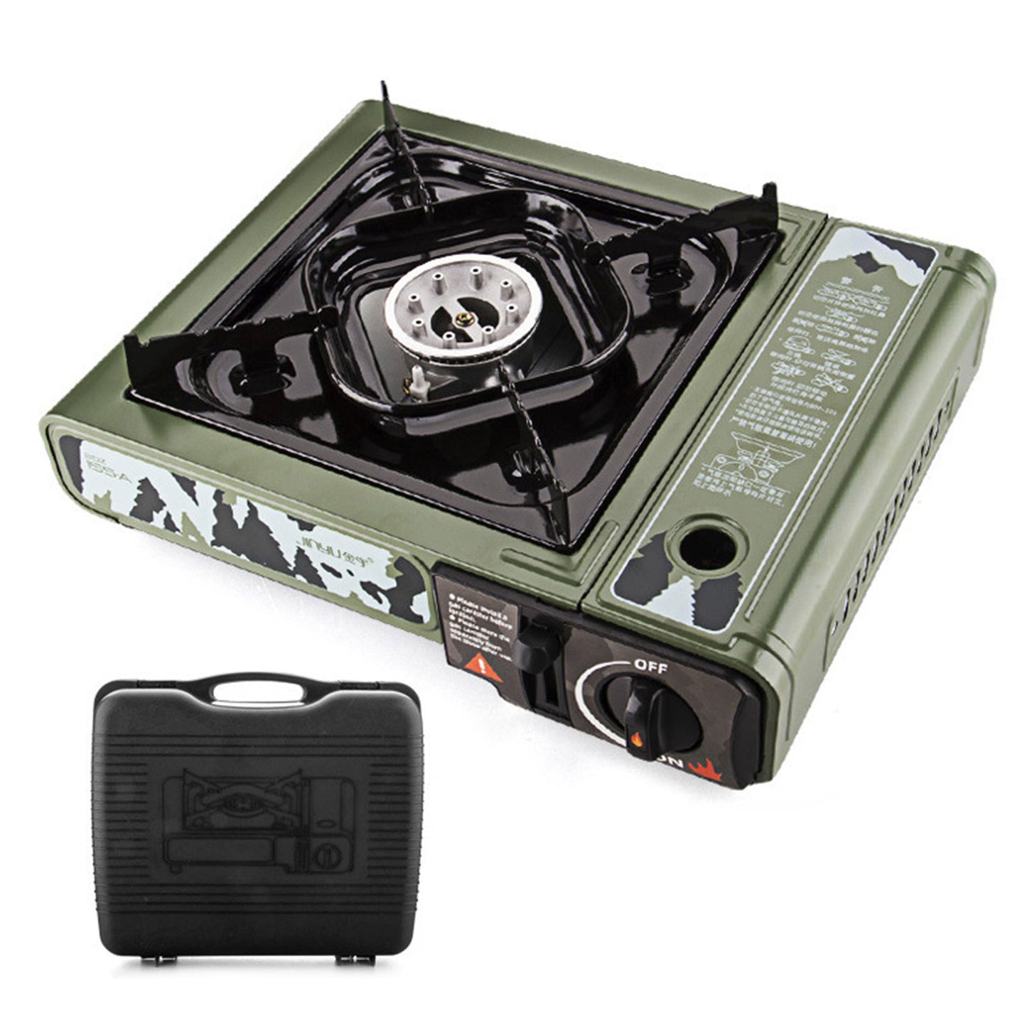 Portable Gas Stove with Map, Hot Pot, Waska Fuel Tank, BBQ, Outdoor Camping Stove.