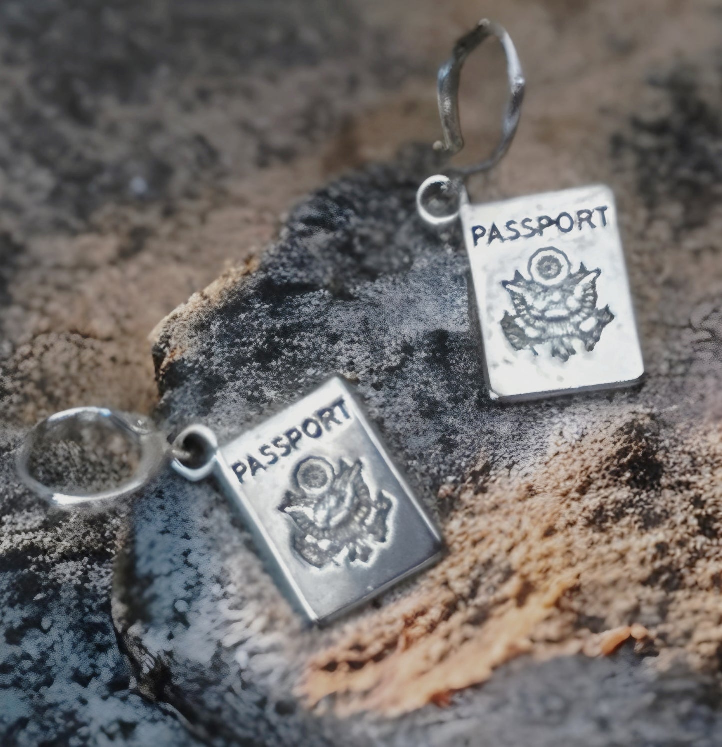 Traveler earrings, NEW PASSPORT, travel earrings, Hoops, passport, travel jewelry, traveler gift, free, backpacker, hoop earrings, earring.