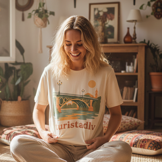 Camiseta de Sevilla, Camiseta de Triana Regalo, Viaje Inspiración, Puente Triana, Andalucía, regalo de viaje, viaje a España, turismo.