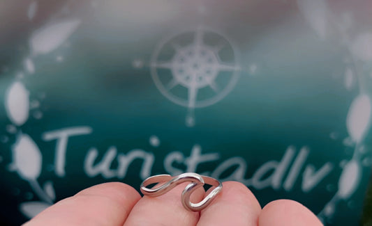 Anillo de olas, anillo surfero, anillo ola, joyas del mar, joyas del oceano, joyas de ola, surf, mar, anillo ajustable, viajero.