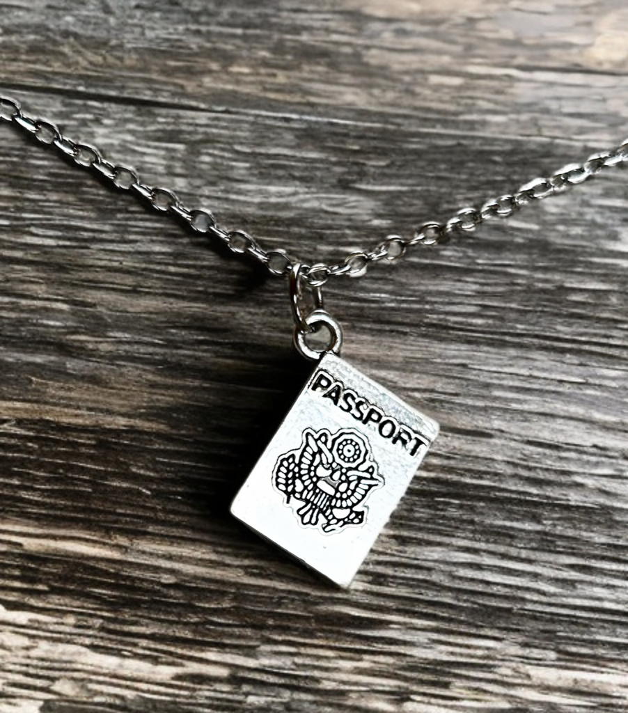 Passport Necklace, Key to New Horizons, Travel Passport Necklace, Accessory for Adventurers and Globetrotters.