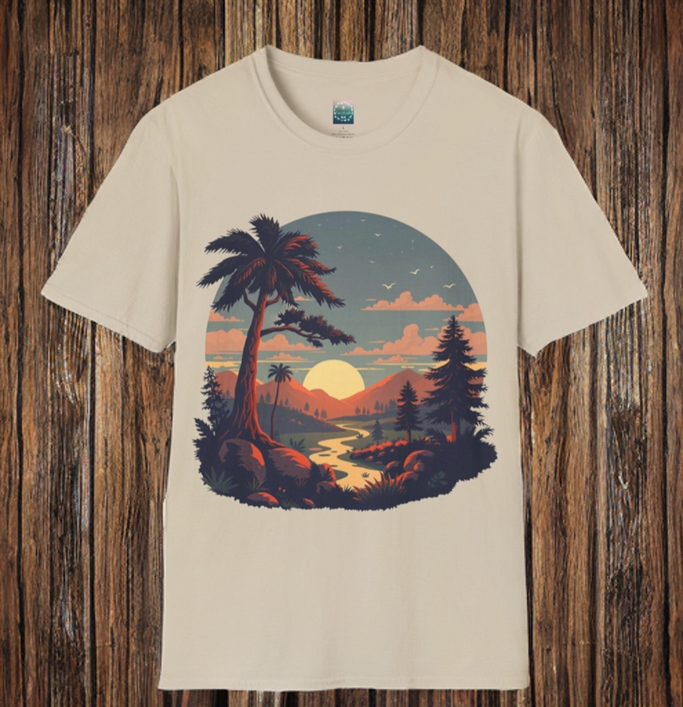 Sunrise shirt, mountain t-shirt, nature t-shirt, forest shirt, camping t-shirt, outdoor shirt, environmental gift