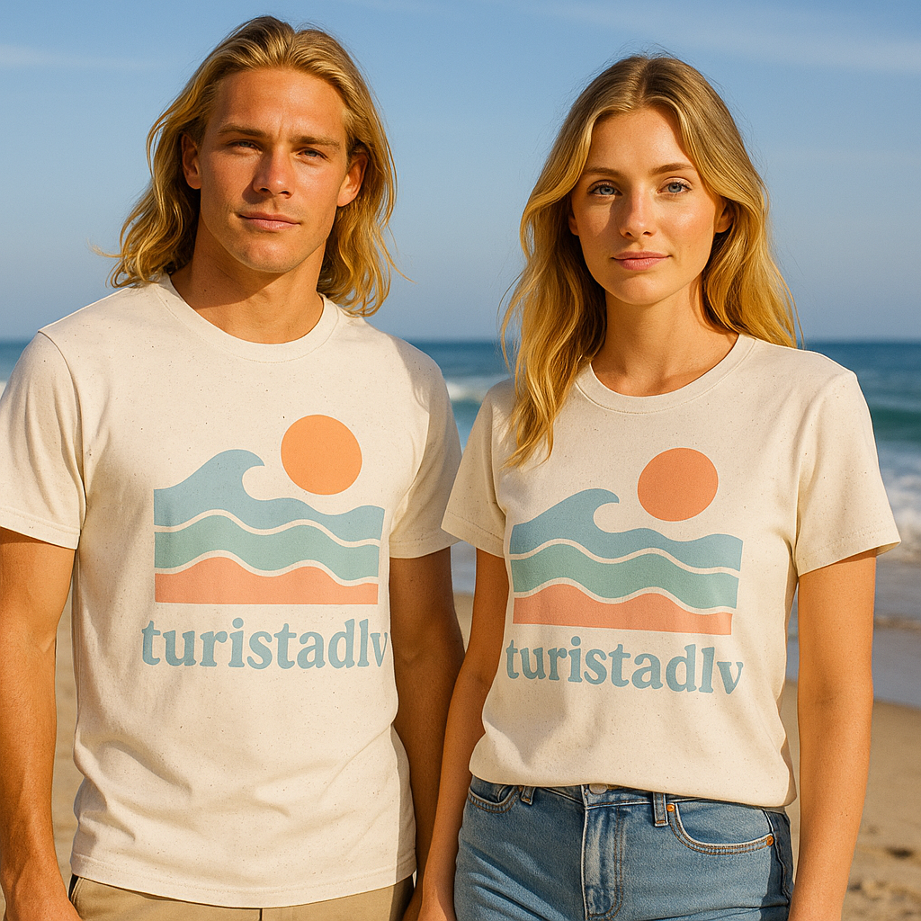 Camiseta Beach Vibes, Camiseta casual de verano, regalo perfecto para los amantes del océano, ropa de vacaciones, camiseta gráfica de olas