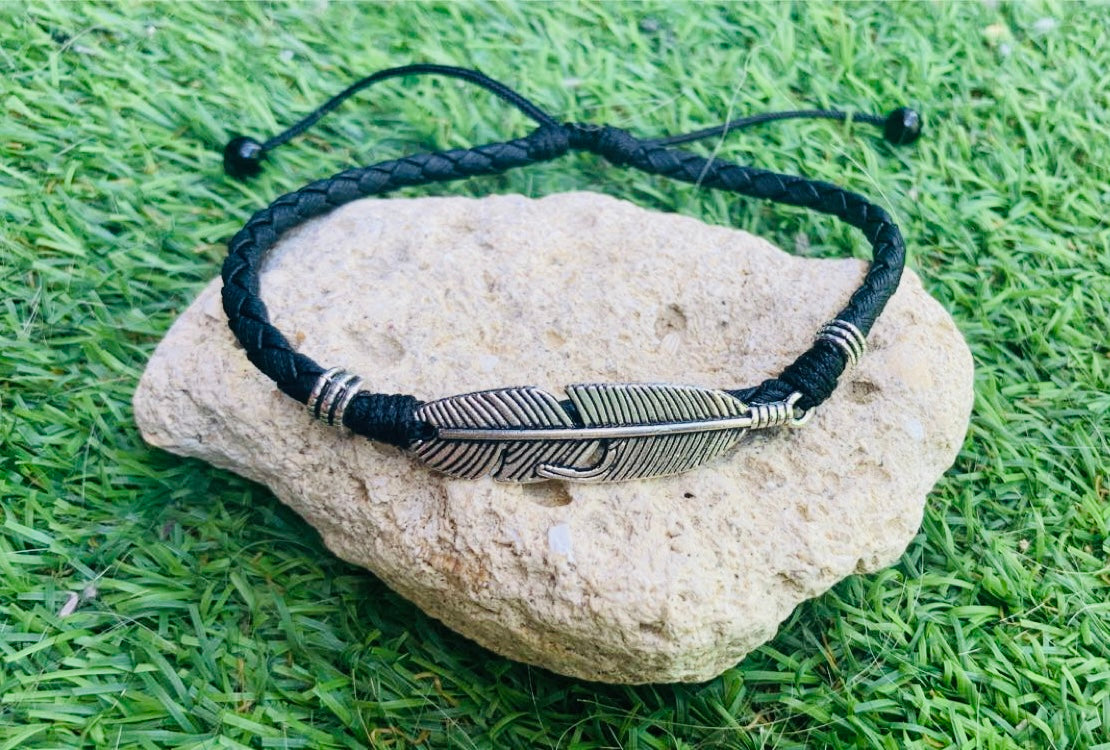 Tobillera, pulsera para el pie, tobillera de pluma, tobillera de hombre, tobillera de mujer, tobillera boho, surf, tobillera ajustable. MI BANDERA