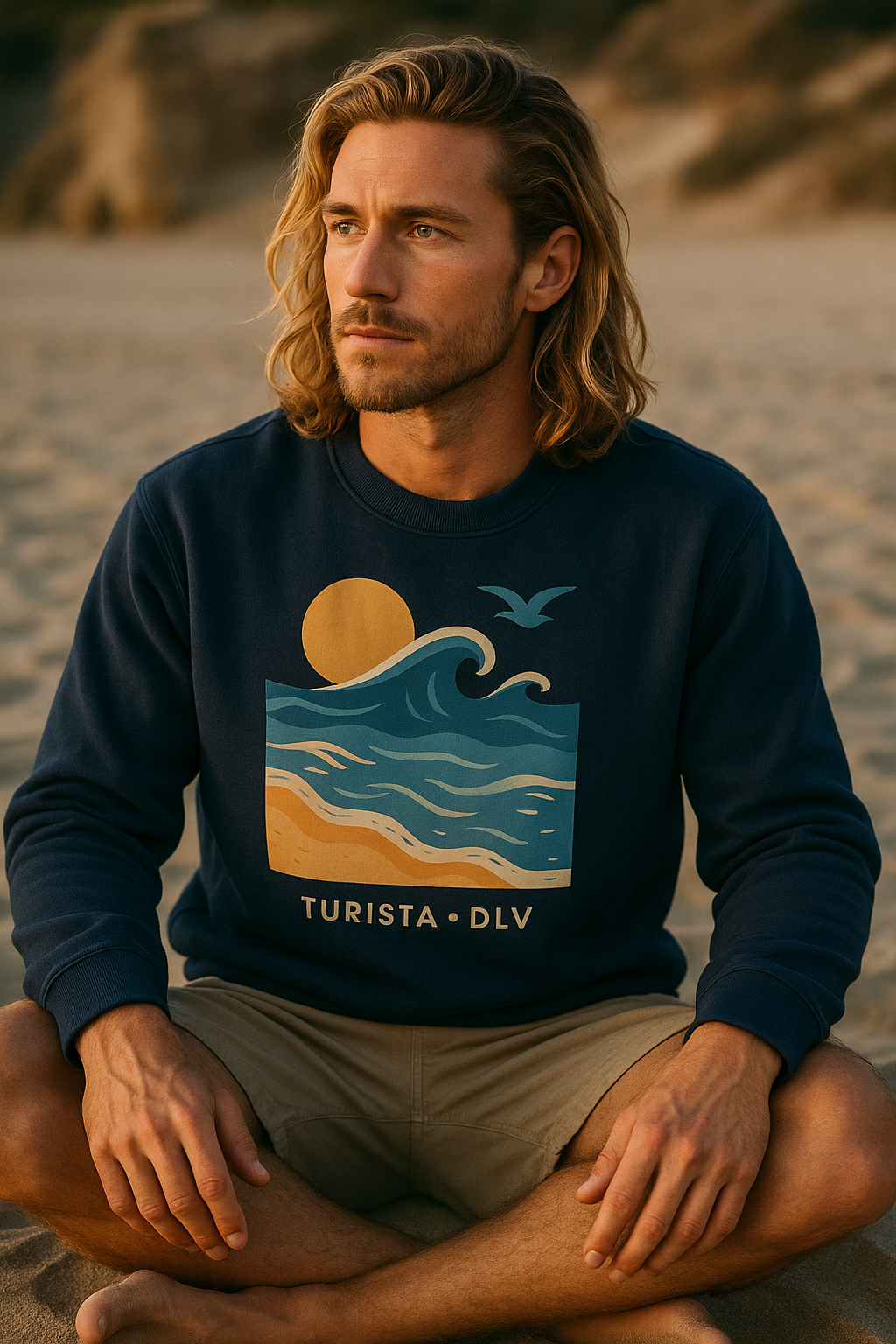 Sudadera Beach Vibes, suéter Ocean Sunset, regalo para los amantes del surf, ropa casual cómoda, perfecta para el verano, viaje a la playa