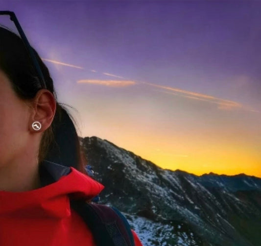 Mountain earrings, HOLY MOUNTAIN, Mountain earrings, mountain range, mountain jewelry, hiker, trekker, backpacker.